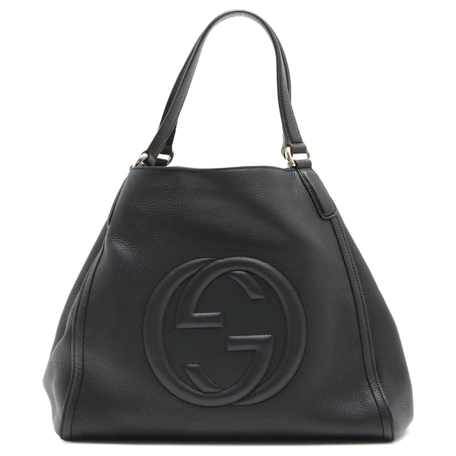 Sac Bandoulière Femme Gigi En Cuir Noir - Taille Moyenne - Neuf Sans étiquette