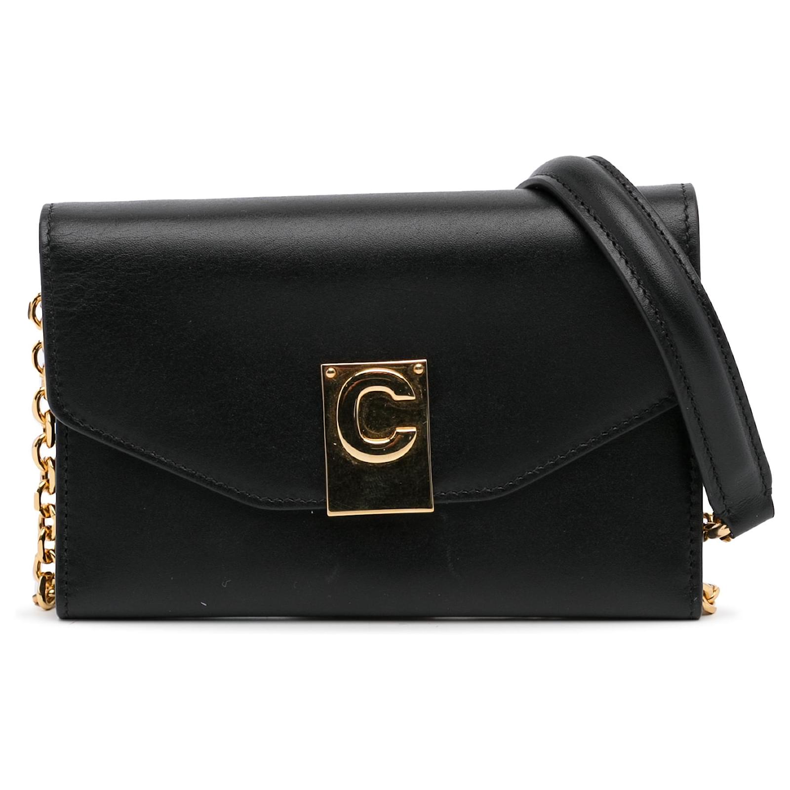 Celine Leather C Wallet on Chain Crossbody Bag