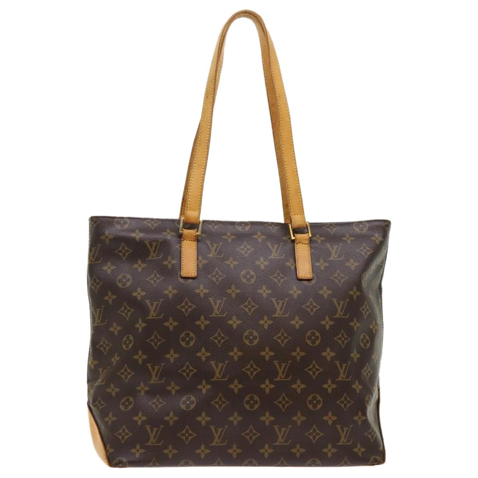 Louis Vuitton Womens Cabas Mezzo Brown Monogram Canvas M51151 Tote Handbag