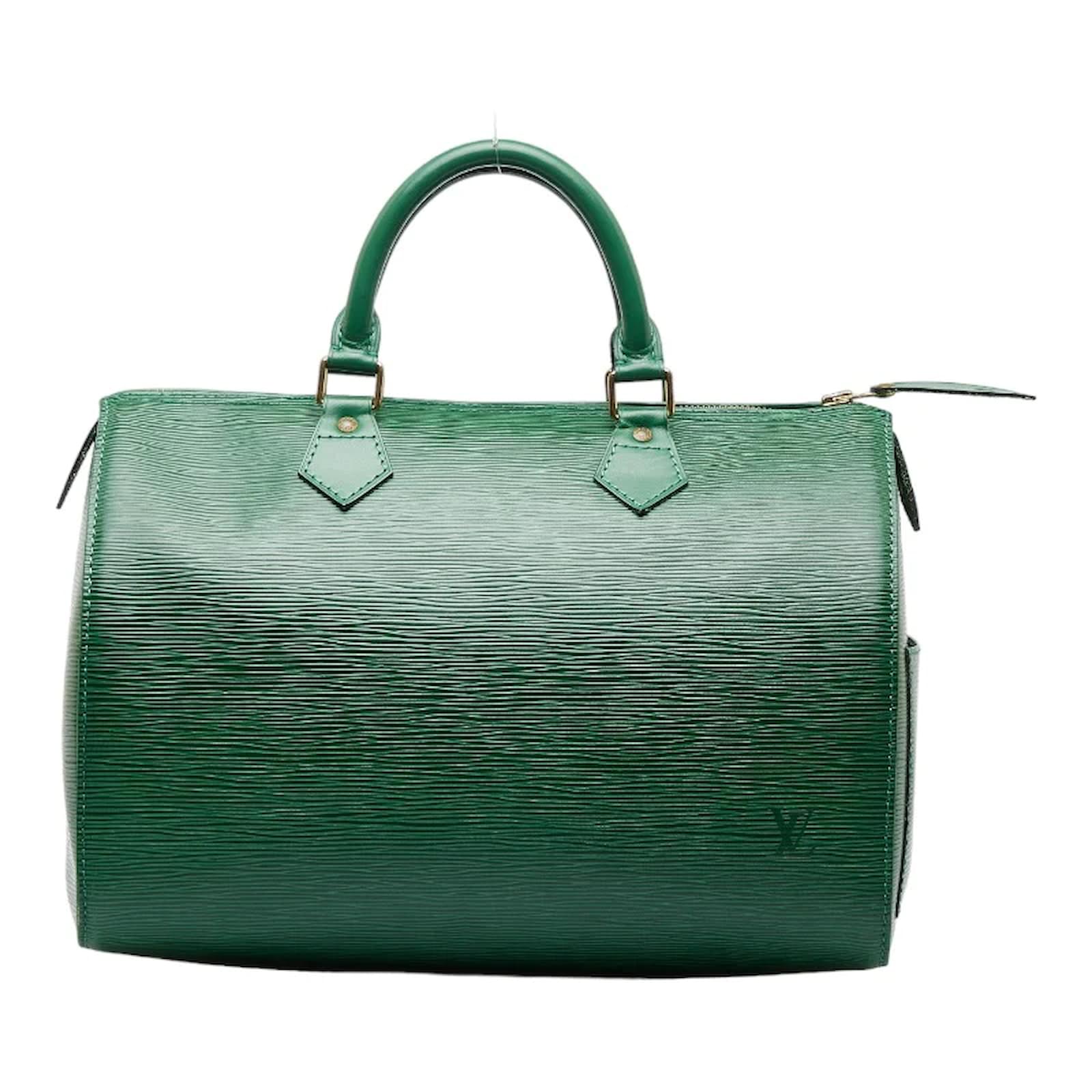 Louis Vuitton Epi Speedy 30 M43004 Green Leather Pony-style