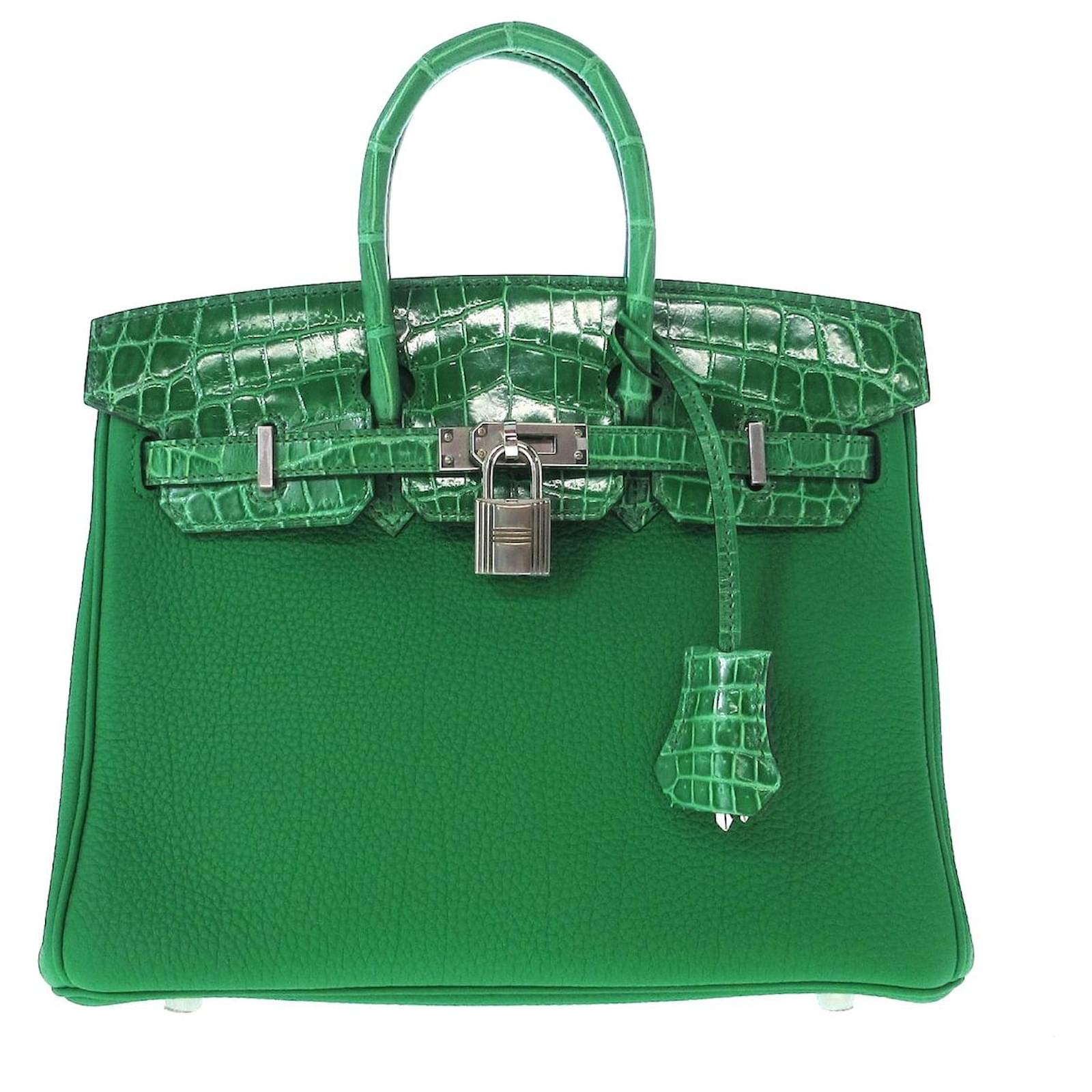 Hermès HERMES BIRKIN 25 Green Leather ref.981829 Joli Closet