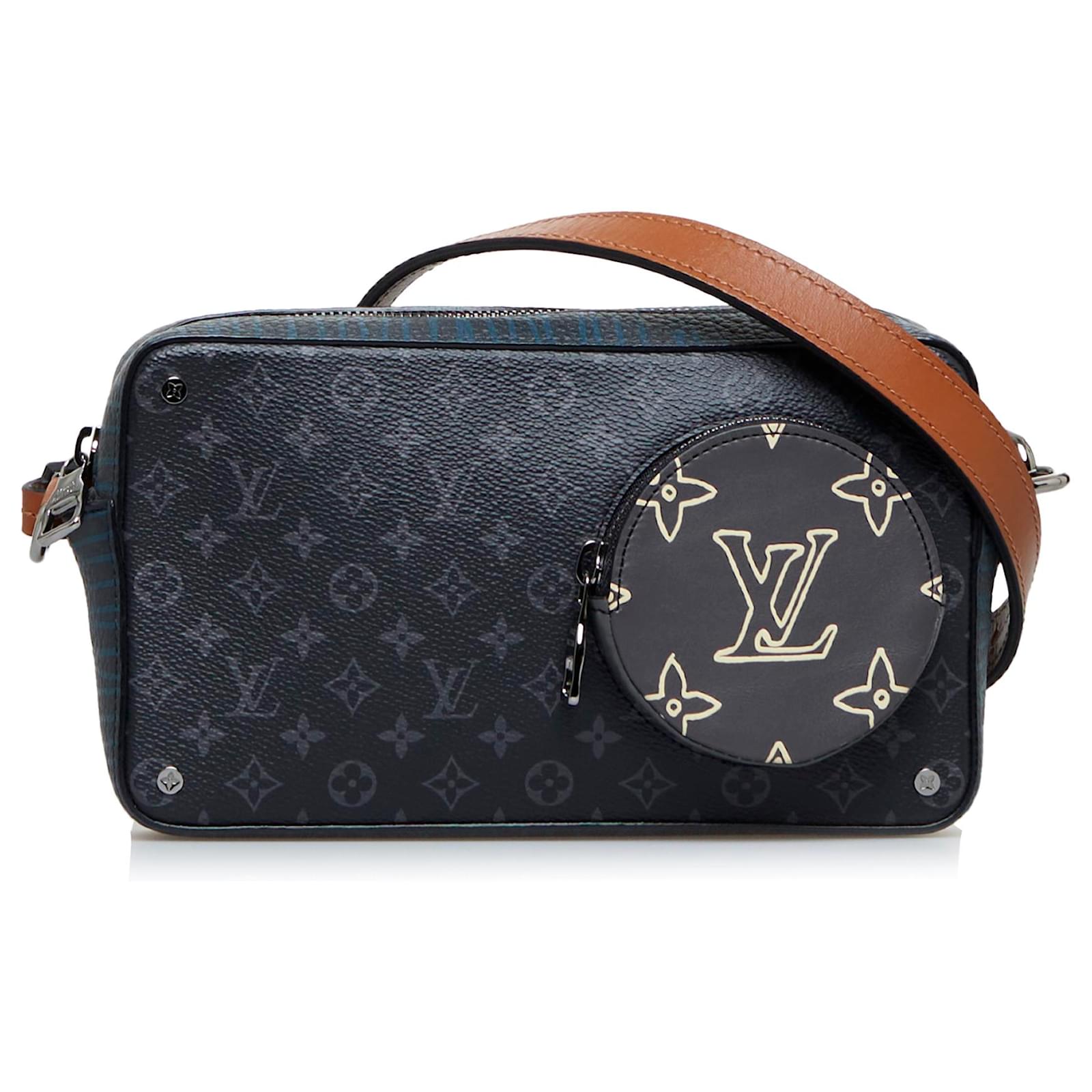 Black Louis Vuitton Monogram Eclipse Volga Crossbody Bag