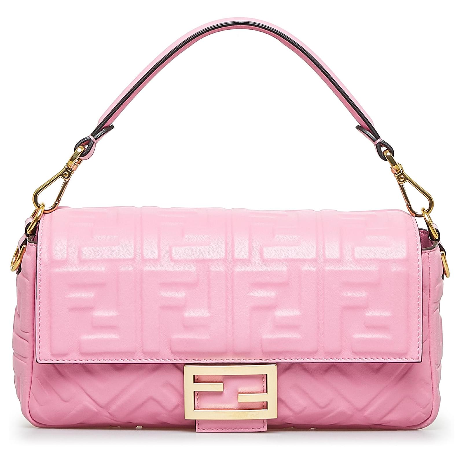 Fendi, Bags, Fendi Pink Leather Baguette Bag