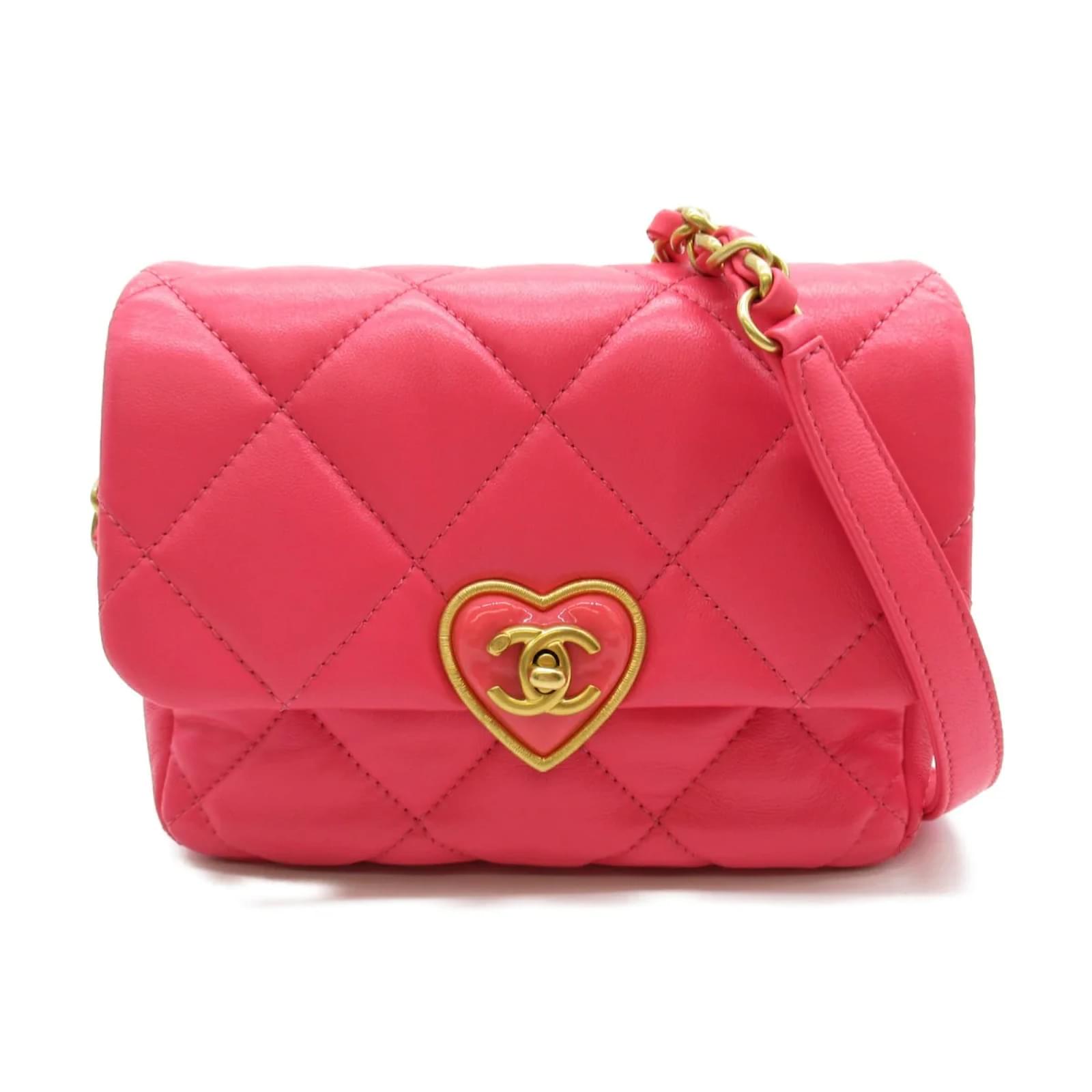 Chanel CC Quilted Leather Mini Flap Bag Pink Pony-style calfskin ref.982781  - Joli Closet