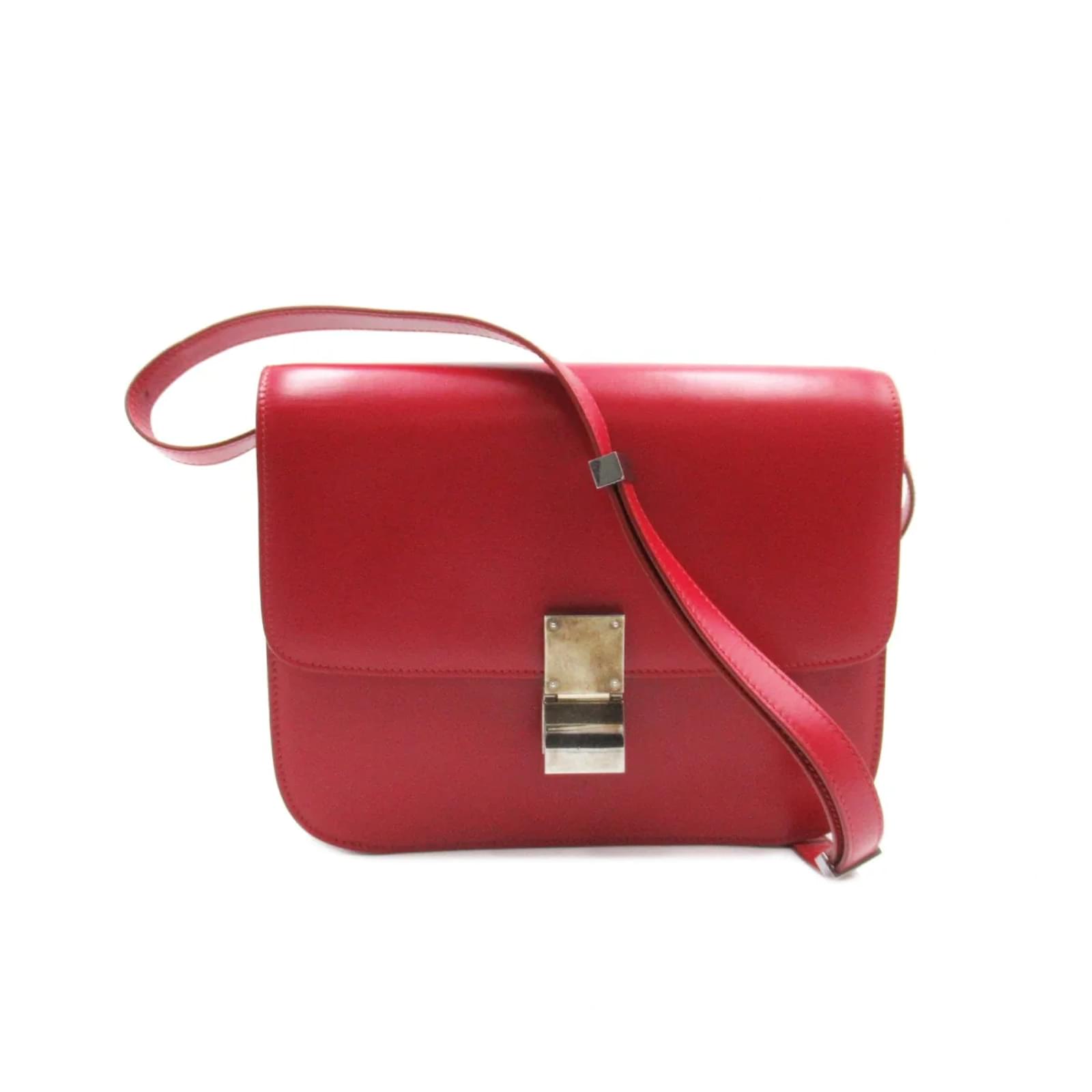 CÉLINE Women's Box Bag Leather in Red | Second Hand