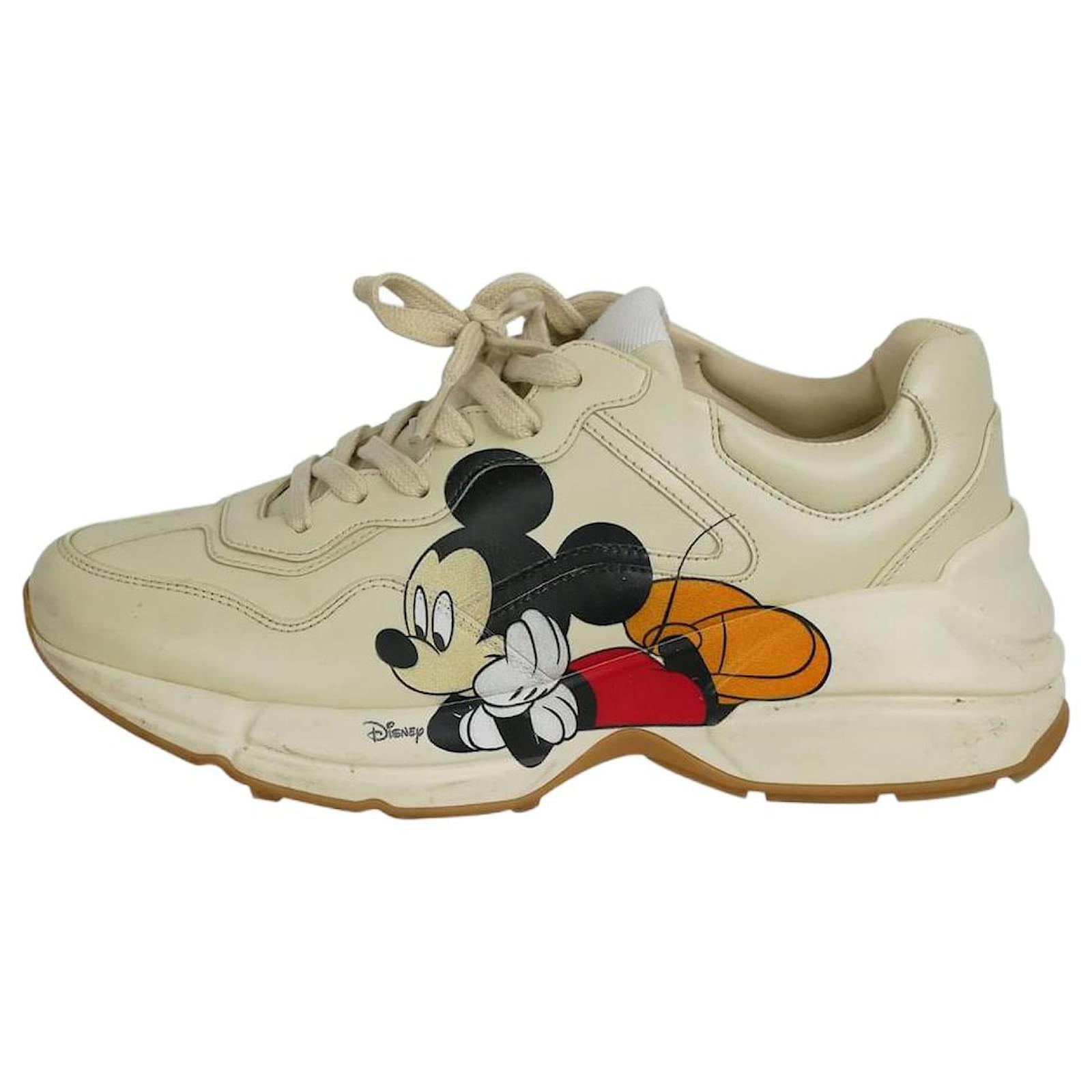 Gucci Rhyton Mickey Mouse Print Sneaker Gucci | Print sneakers, Mouse  print, Sneakers
