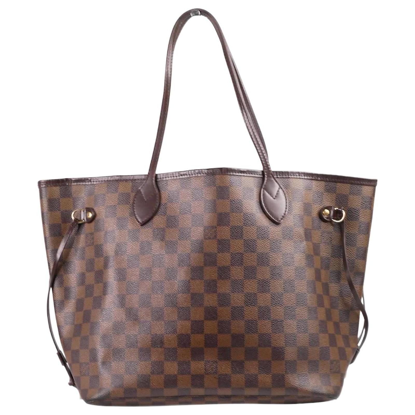 Used LOUIS VUITTON Damier Ebene Neverfull GM Tote Bag N51106 LV