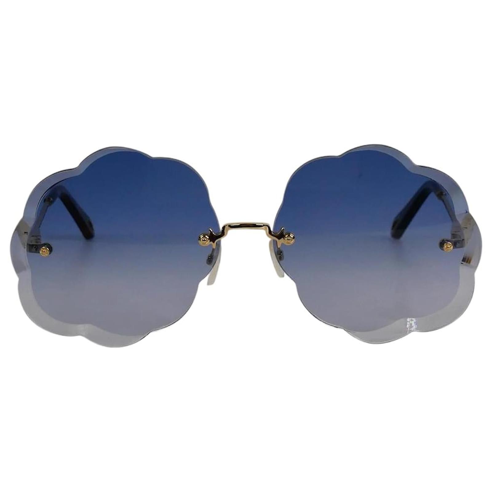 Chloe Lunettes de soleil bleues en forme de fleurs ref.983848 Joli Closet