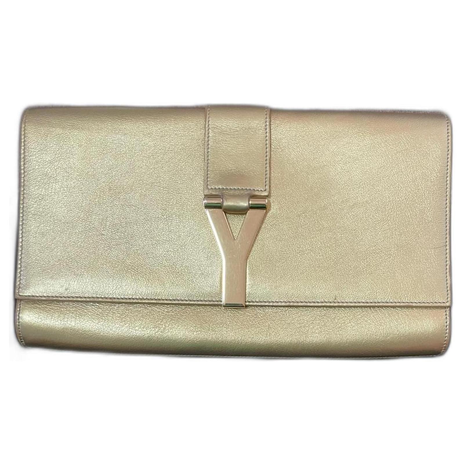 YSL Cassandre Handbag Shoulder Bag Black Yves Saint Laurent Gold Designer |  eBay
