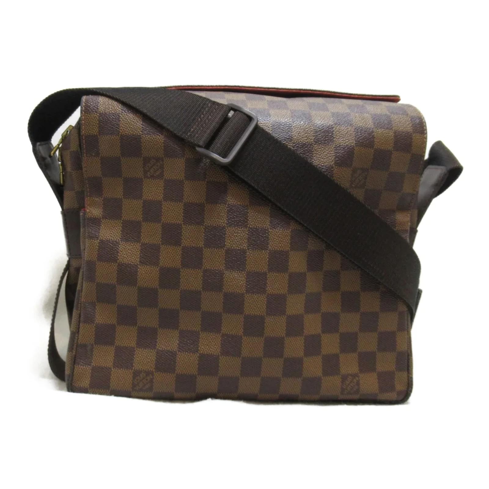 Louis Vuitton Naviglio Damier Ebene Crossbody Bag Purse Handbag Brown  Leather LV