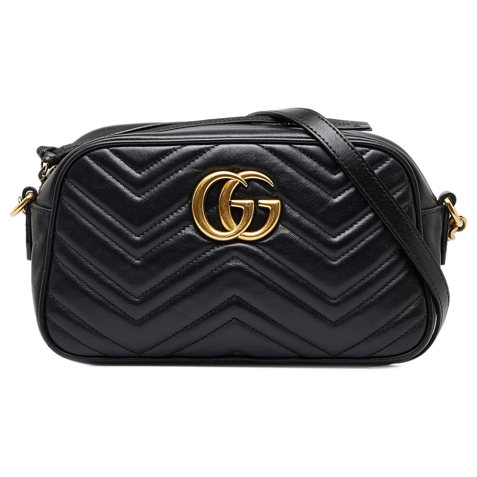 Gucci - GG Marmont Small Quilted-Leather Cross-Body Bag - Womens - Black  for Women