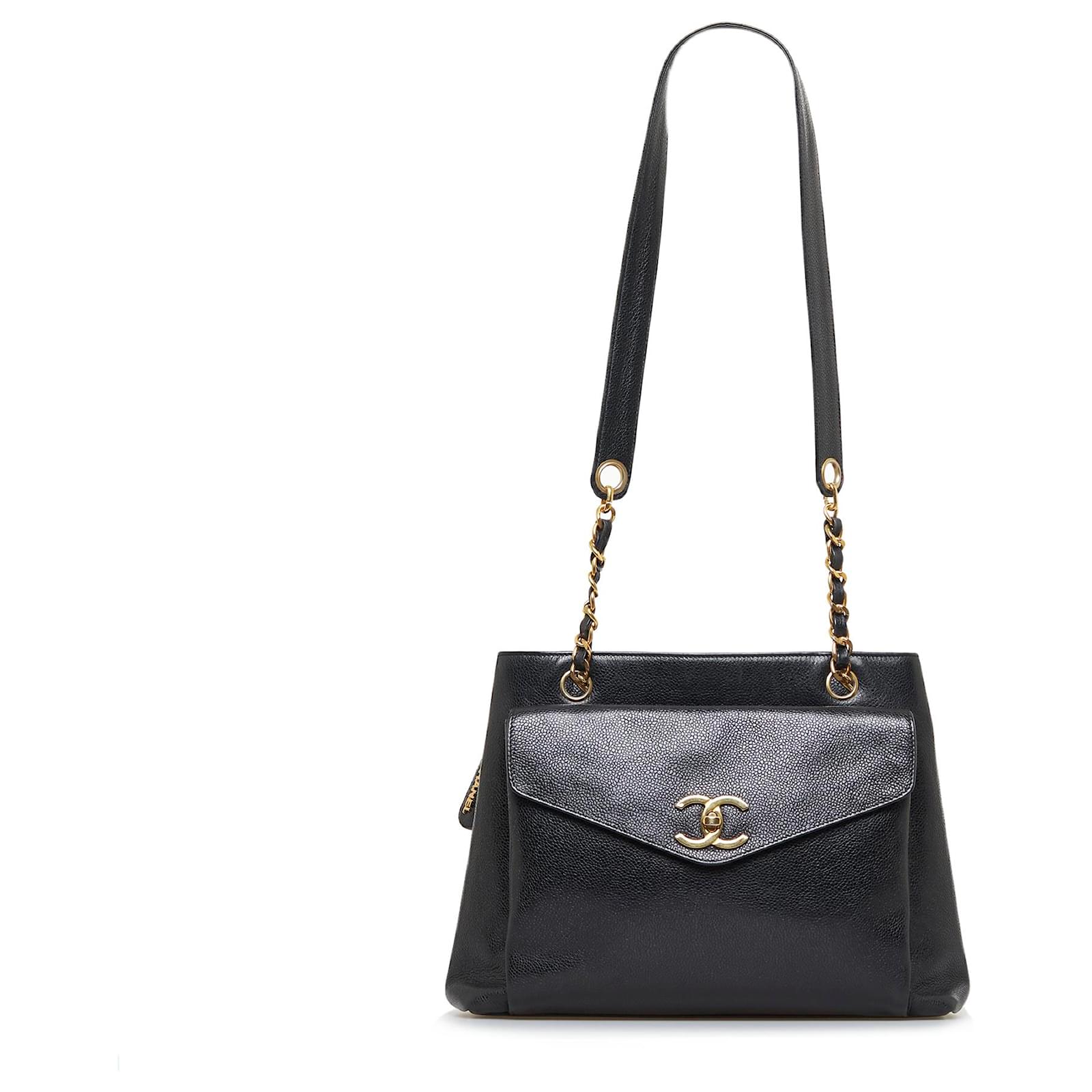 Chanel Black CC Caviar Tote Bag Leather ref.984981 - Joli Closet