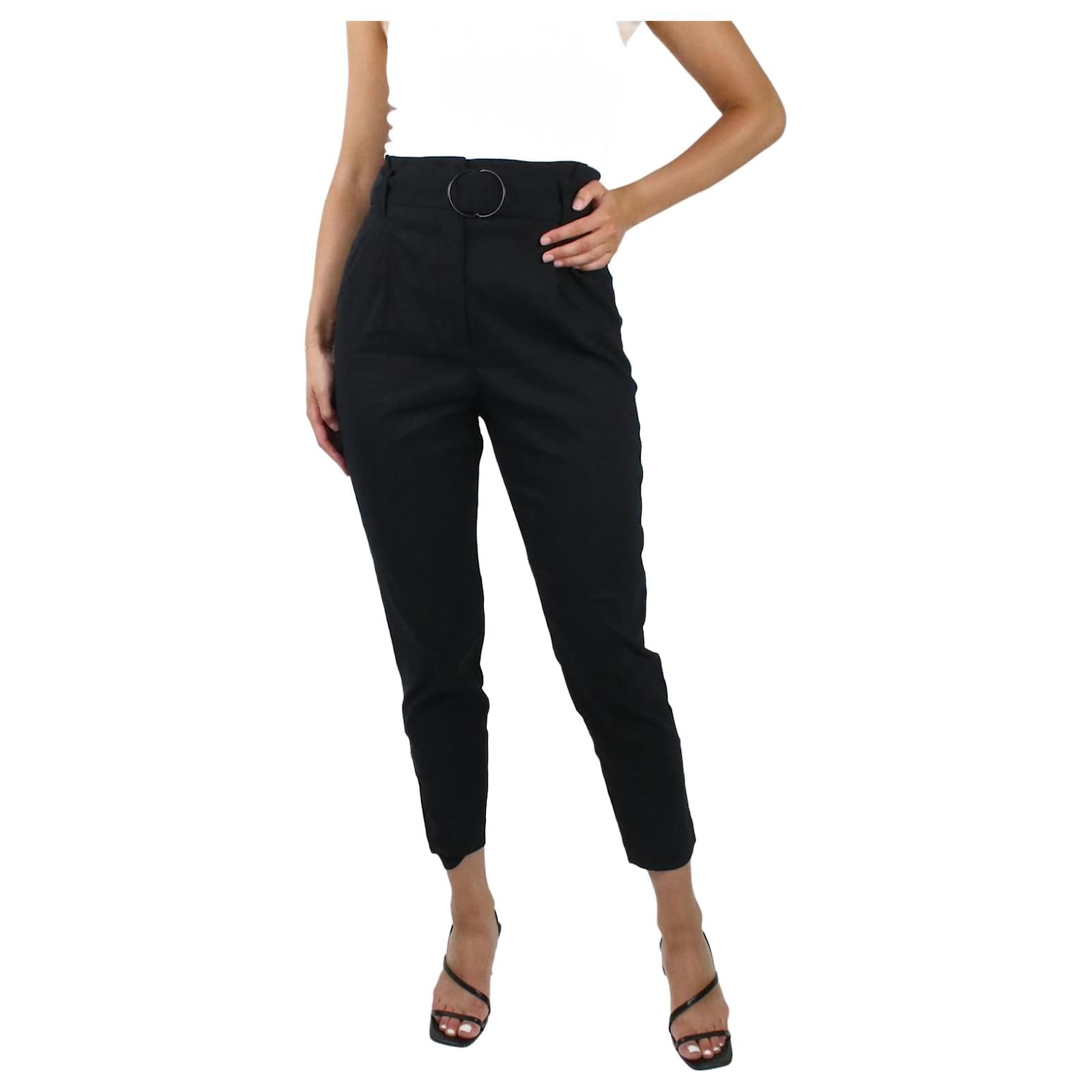 Trousers | Stretch Cigarette Belted Trousers | Wallis