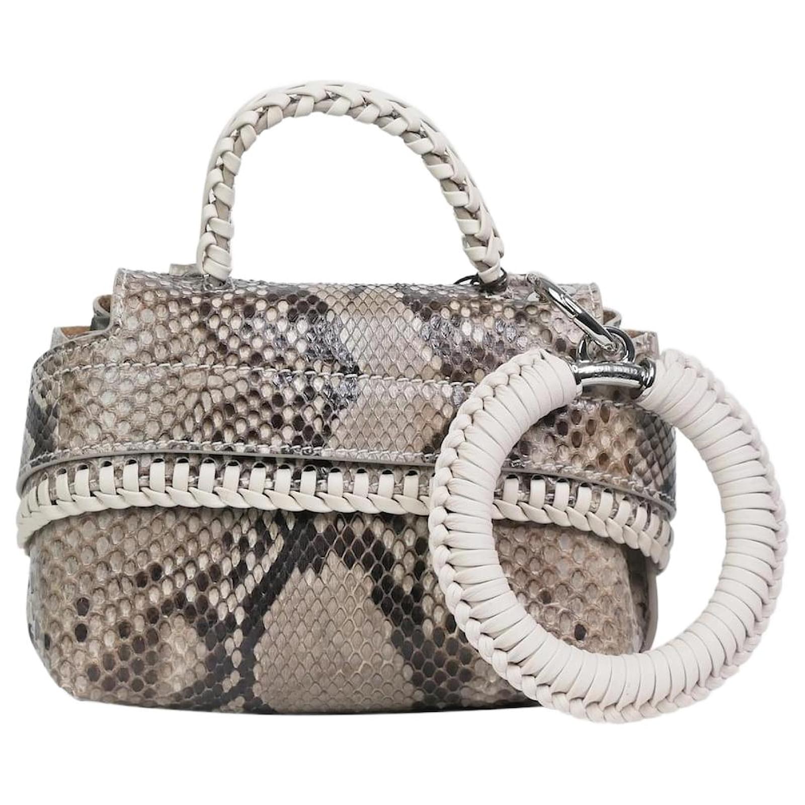 Handbags Tod's Neutral Small Snakeskin Cross-body Bag