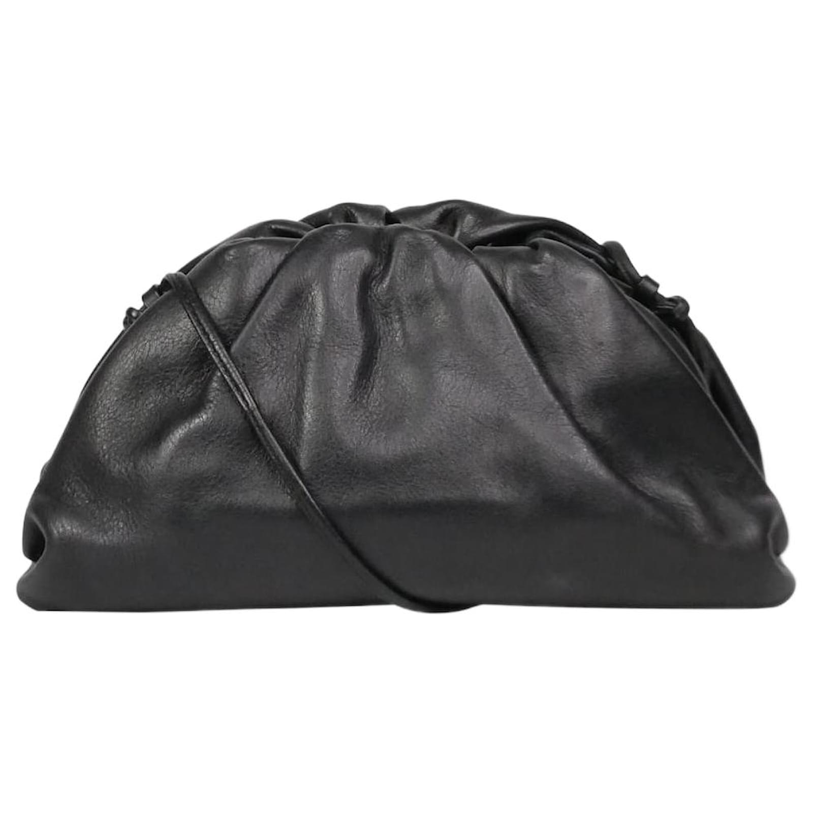 Teen Pouch small gathered intrecciato leather clutch
