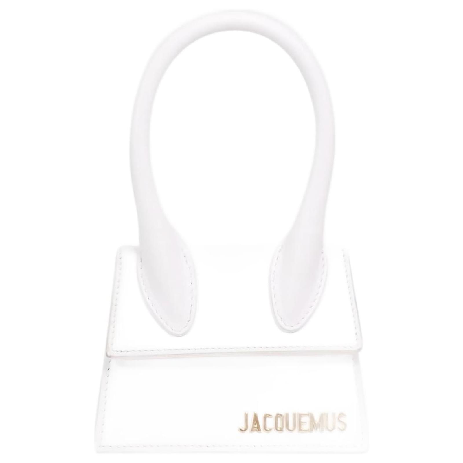 Jacquemus White Chiquito leather crossbody bag size ref.986166