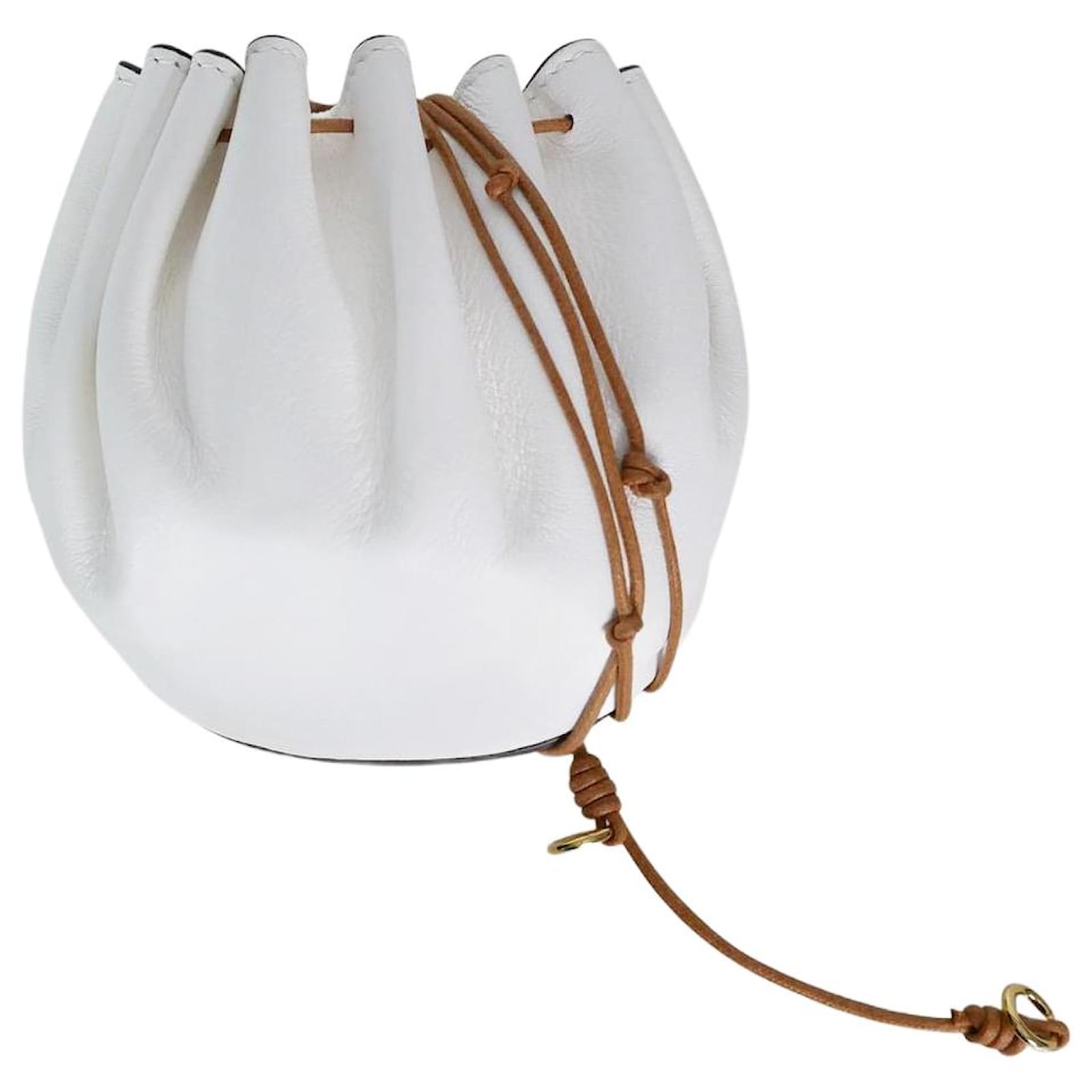 Ulla Johnson Paloma Ruched Leather Mini Bag - White