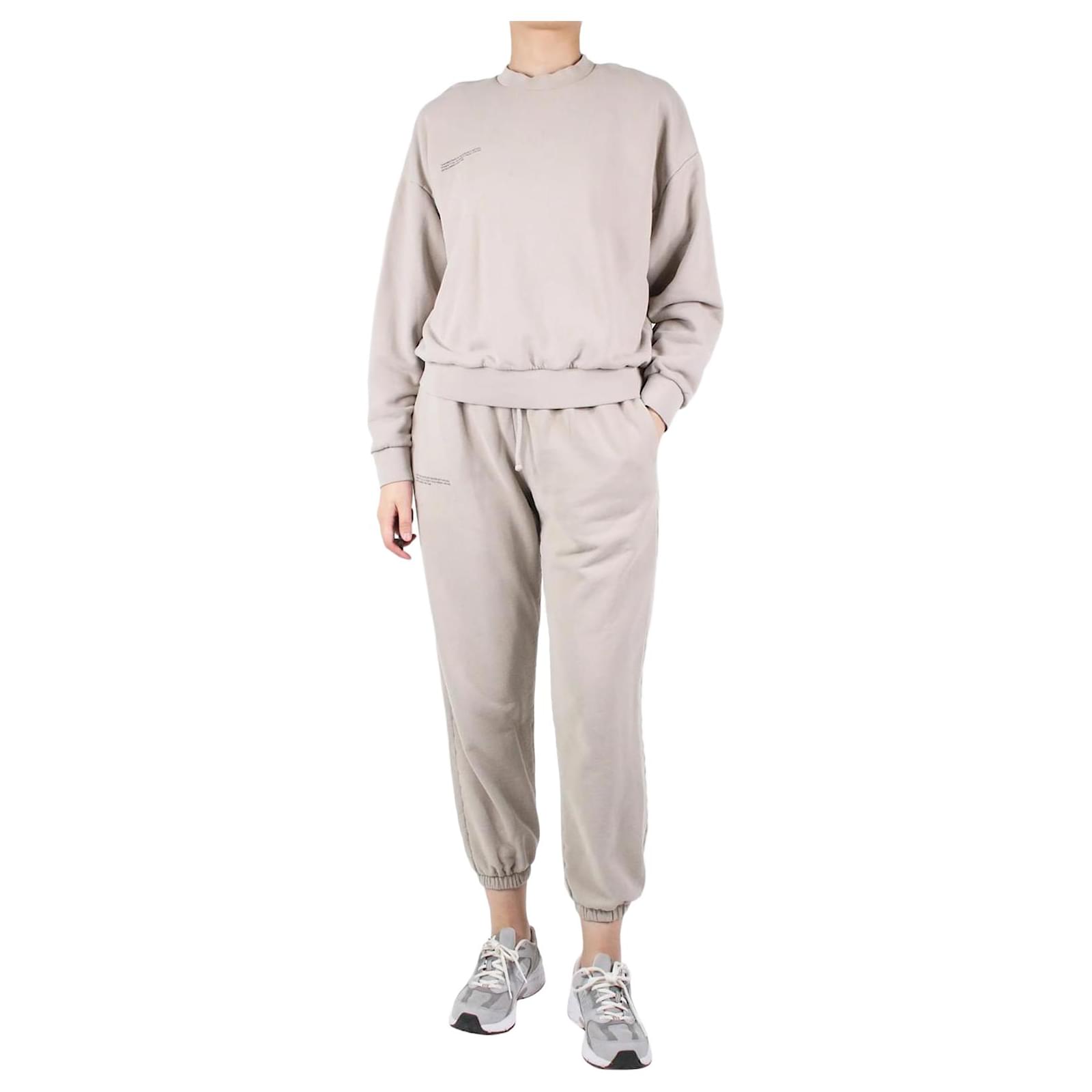 Autre Marque Neutral crew neck jumper and tracksuit bottom set