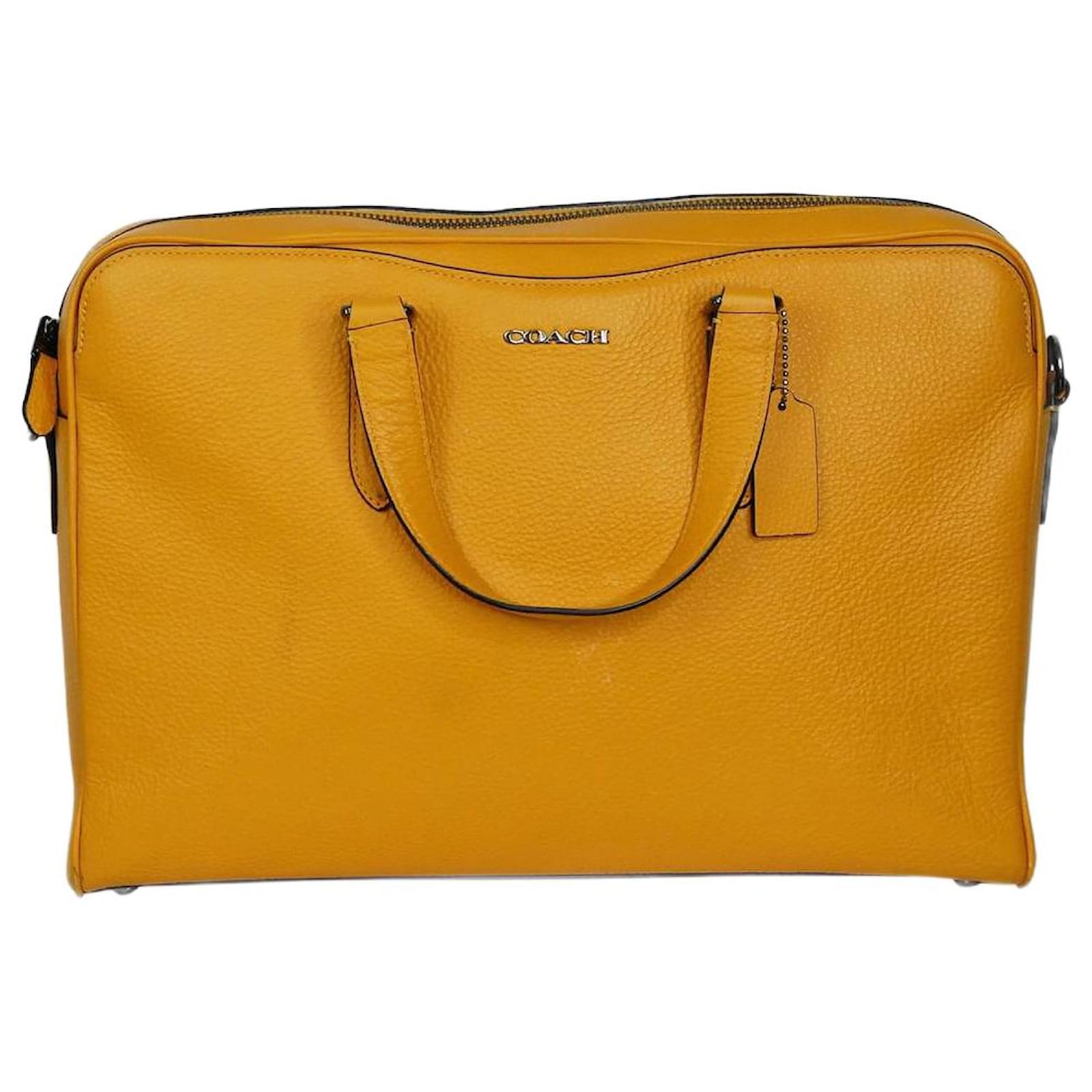 Coach Yellow leather laptop bag with top handles ref.987007 - Joli Closet