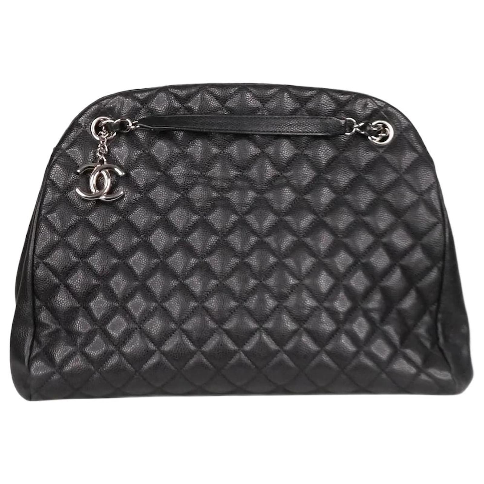Chanel Just Mademoiselle Bag Quilted Caviar Medium at 1stDibs
