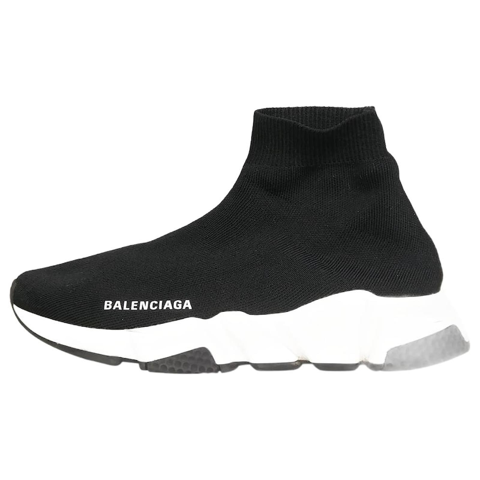 BALENCIAGA Speed logo-printed recycled-knit mules in 2023