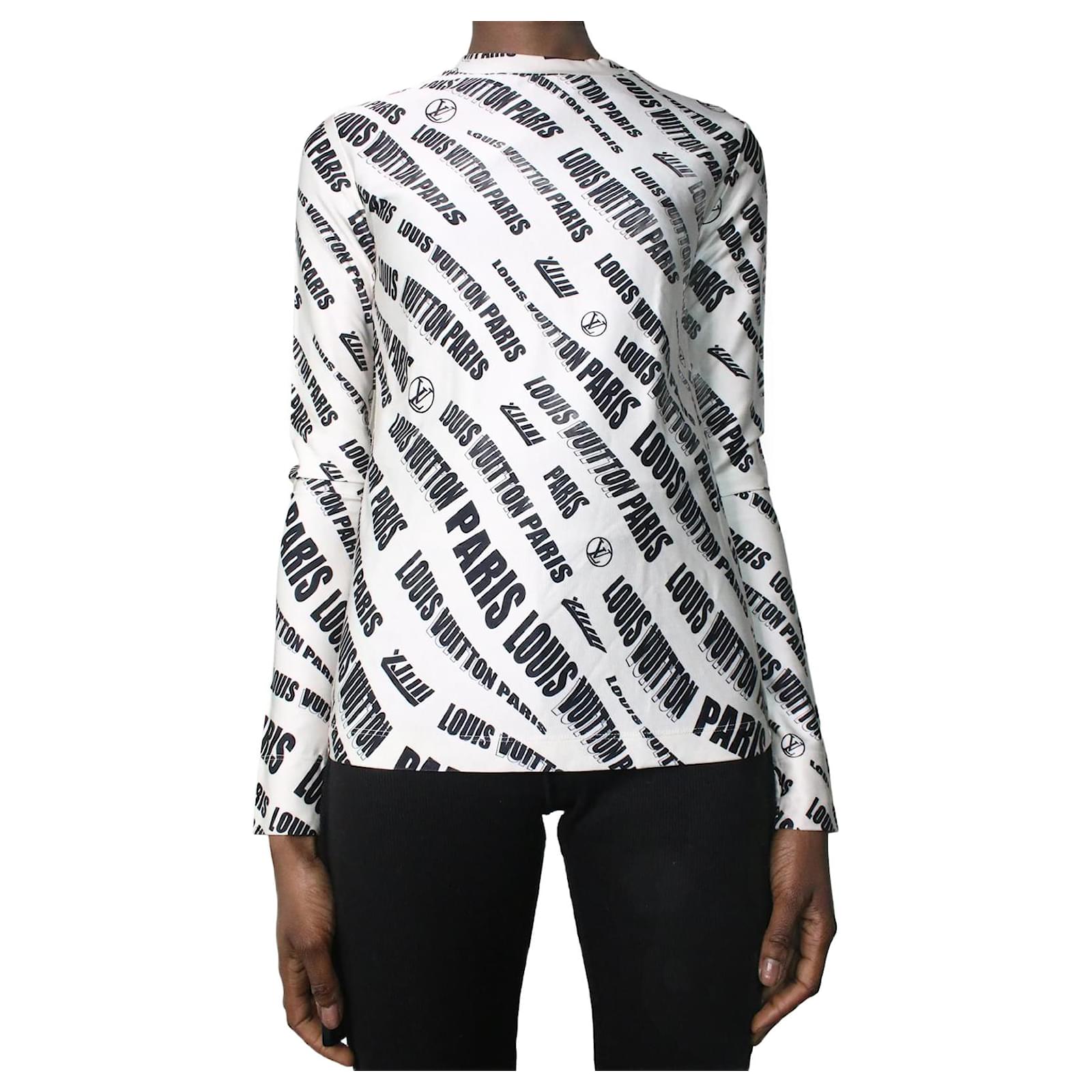 Louis Vuitton black Graphic Print Long-Sleeved Shirt