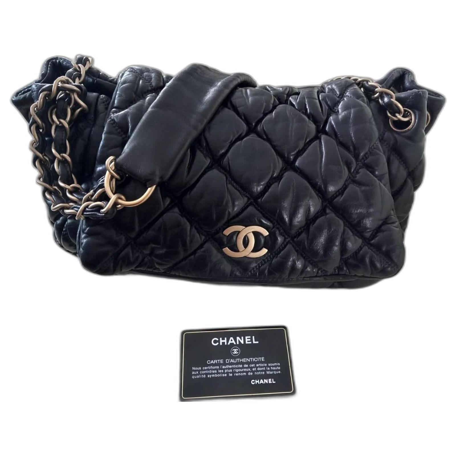 Chanel Black Quilted Lambskin Leather Classic Jumbo Double Flap Bag