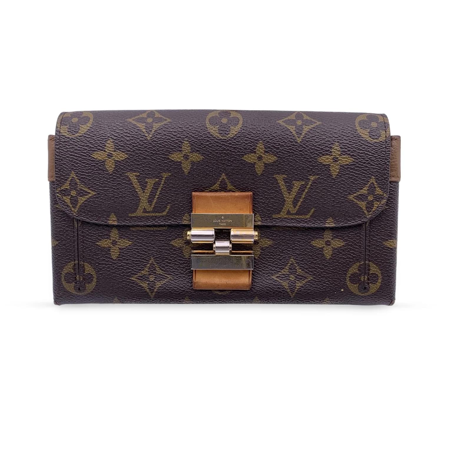 Louis Vuitton Monogram Canvas Elysee Long Continental Wallet Brown Cloth  ref.987493 - Joli Closet