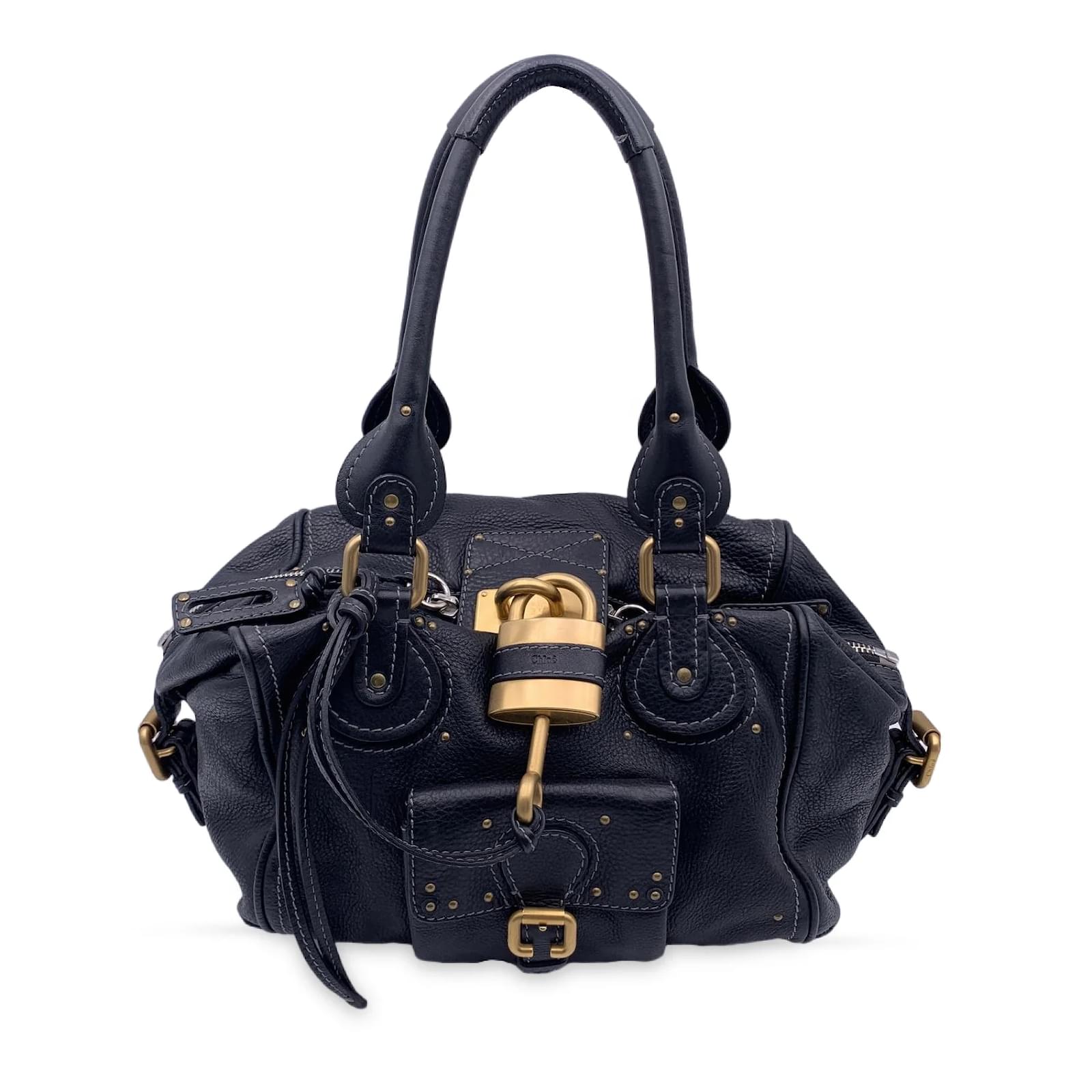 バッグ Chloe Paddington hand bag black Chloé Paddington Bag In Grained Leather | Chloé US