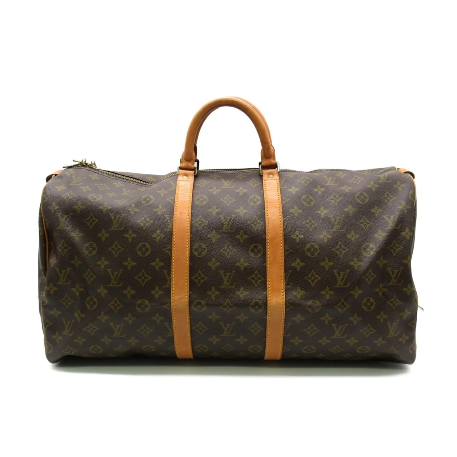 Louis Vuitton Waterproof Keepall Bandouliere Monogram Canvas 55 Travel Bag