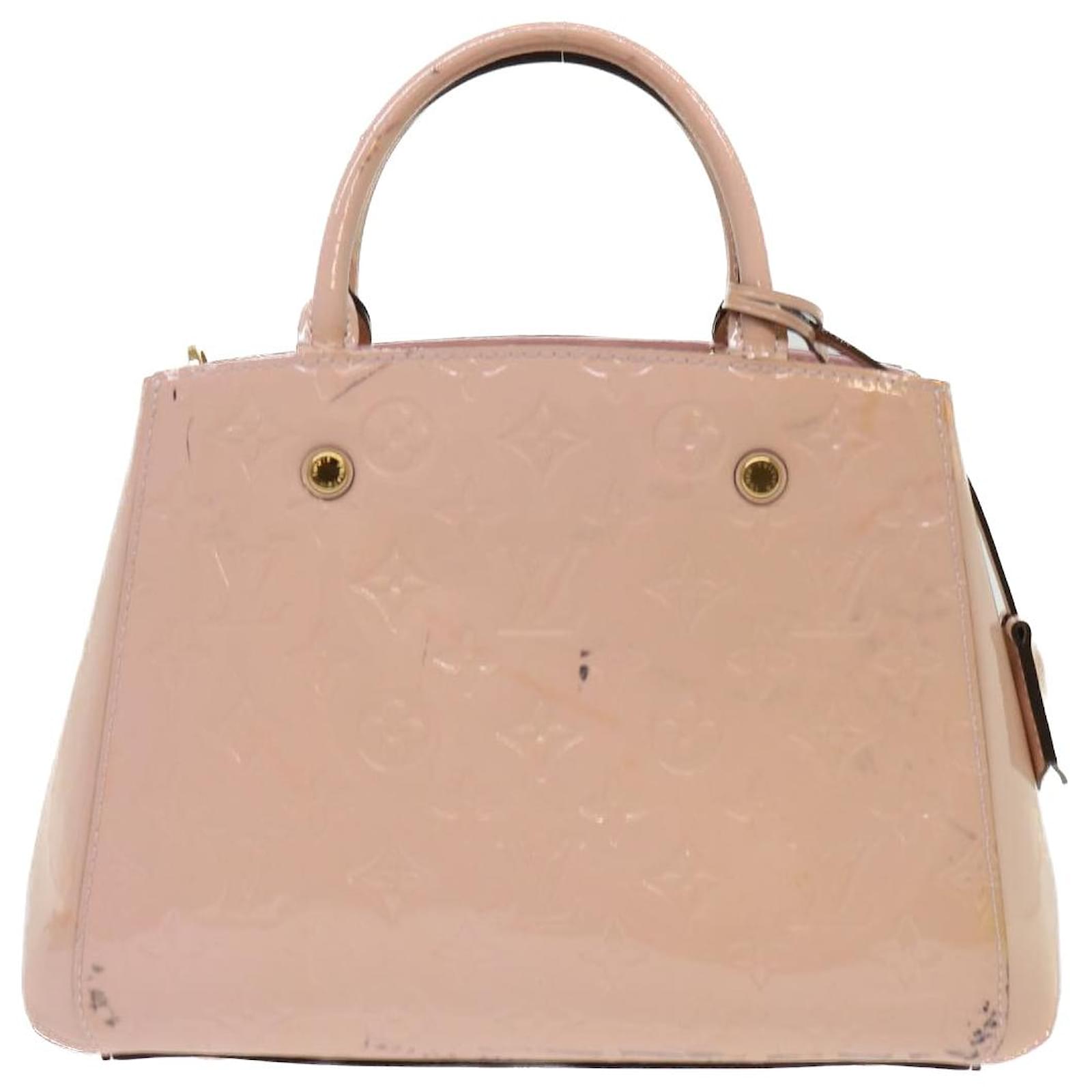 Louis Vuitton Montaigne BB handbag Rose valerine Pink Leather ref