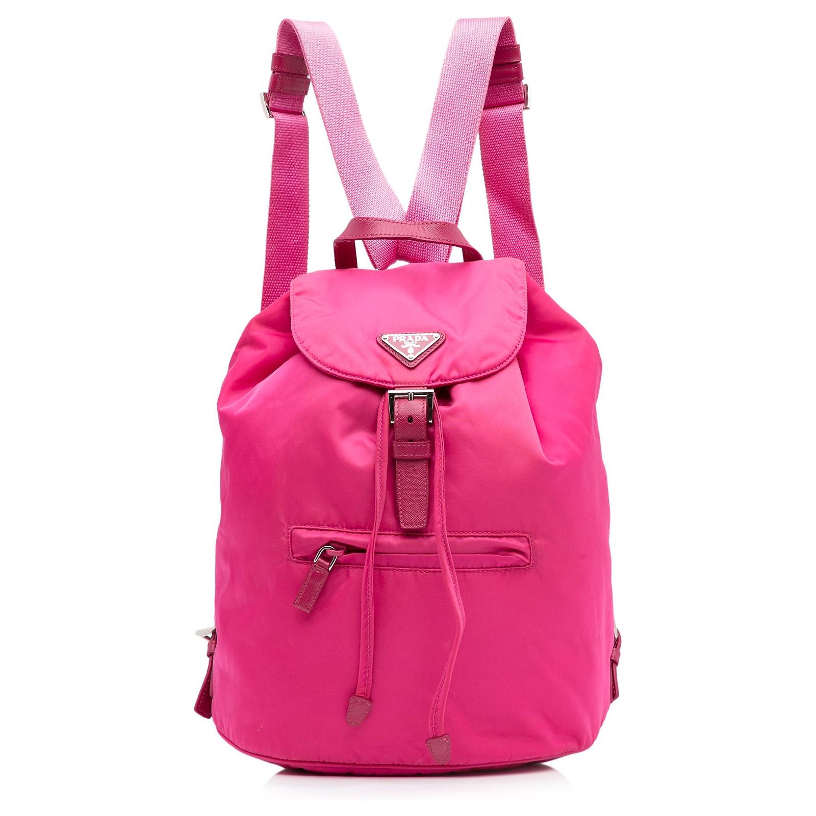 Authentic Prada Tessuto Nylon Backpack Rose Pink Prada Pink Nylon Backpack – Treasures of NYC main image 2