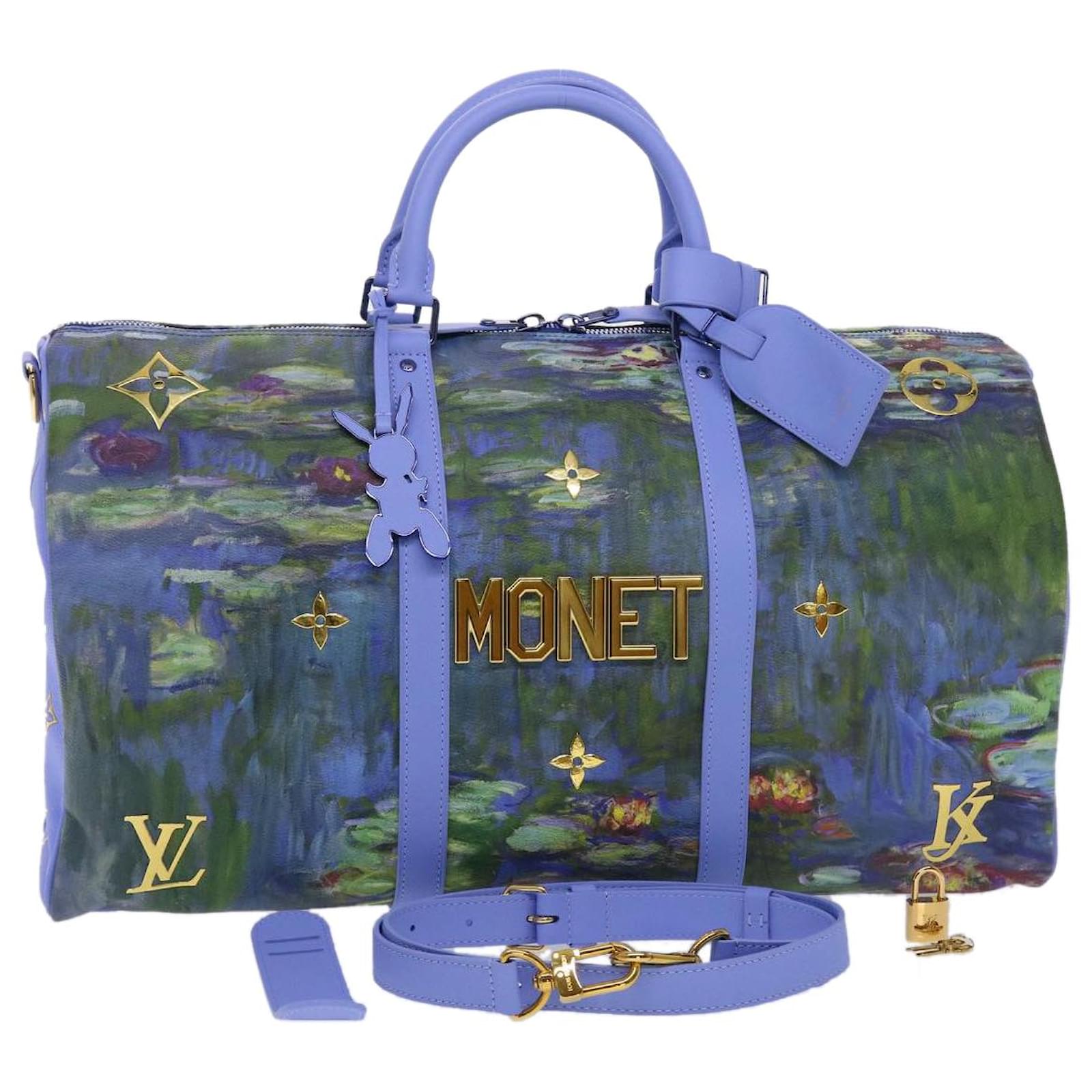 Handbags Louis Vuitton Louis Vuitton Masters Collection Monet Keepall Bandouliere 50 Bag LV Auth 47436a