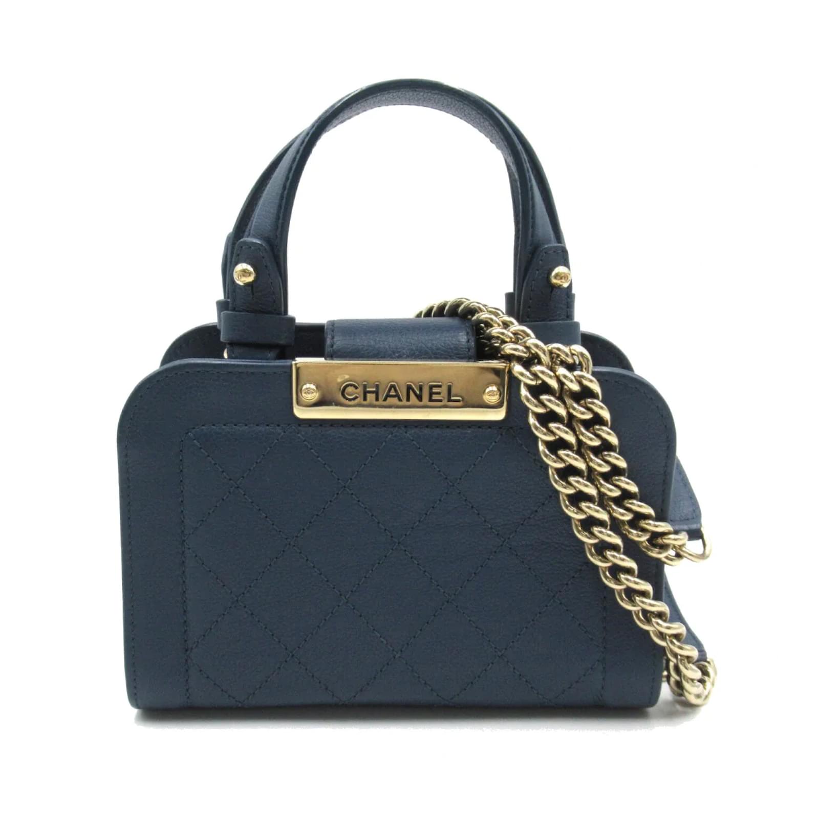 Chanel Label Click Mini Shopping Bag Blue Pony-style calfskin ref.988322 -  Joli Closet