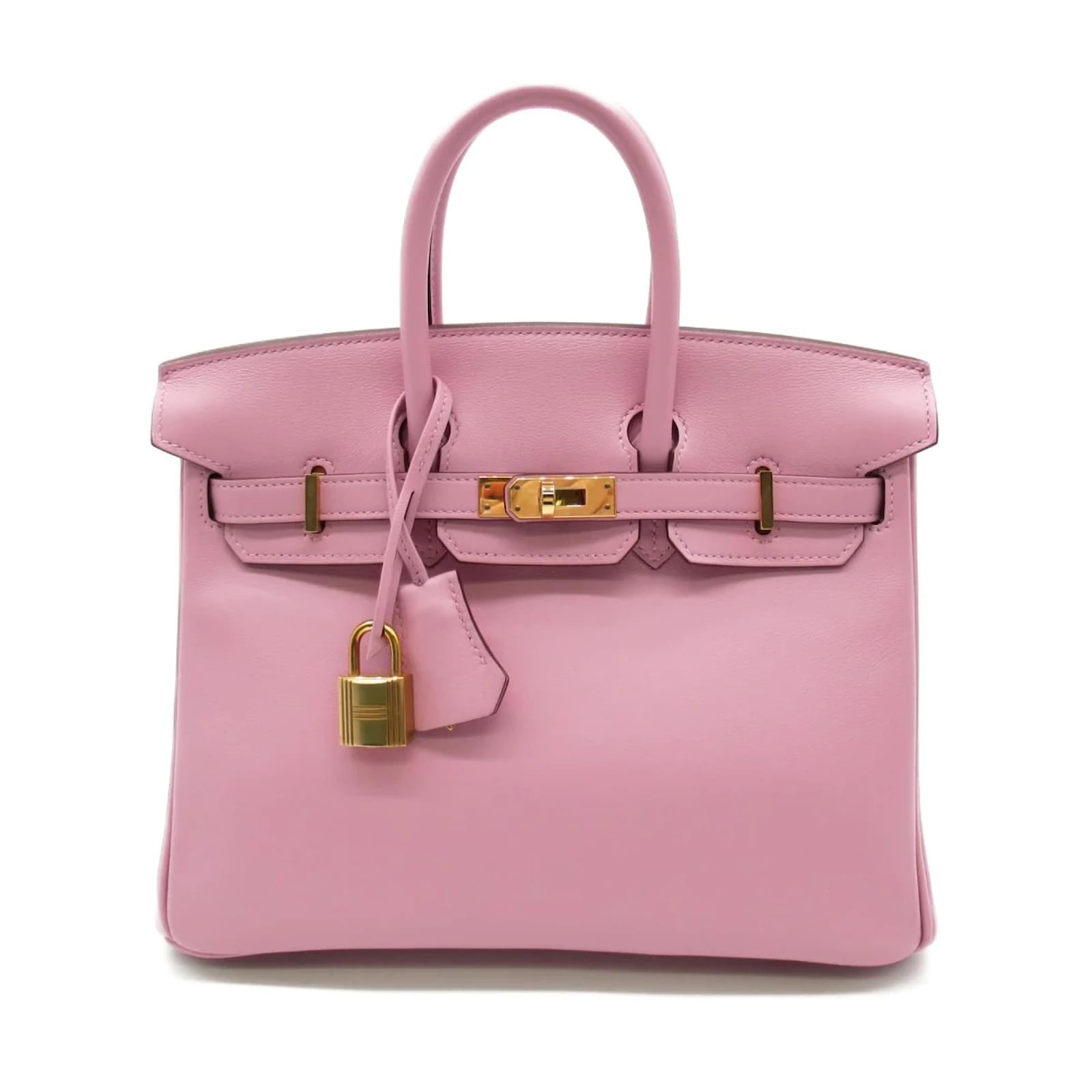 Hermès Swift Birkin 25 Pink Leather Pony-style calfskin ref.989105 - Joli  Closet