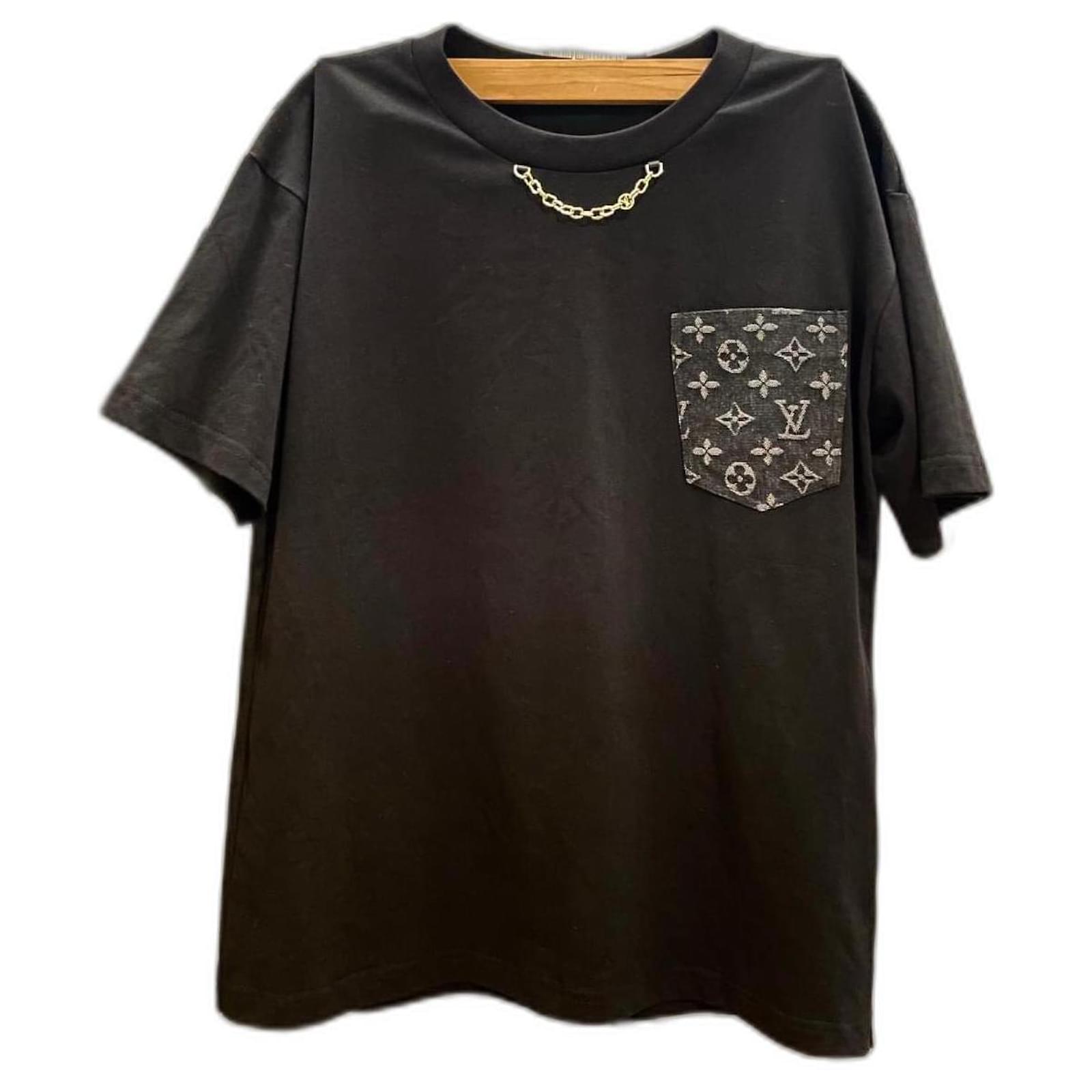 Montsouris Louis Vuitton T-Shirt Gold Tone Chain (Size m) Black