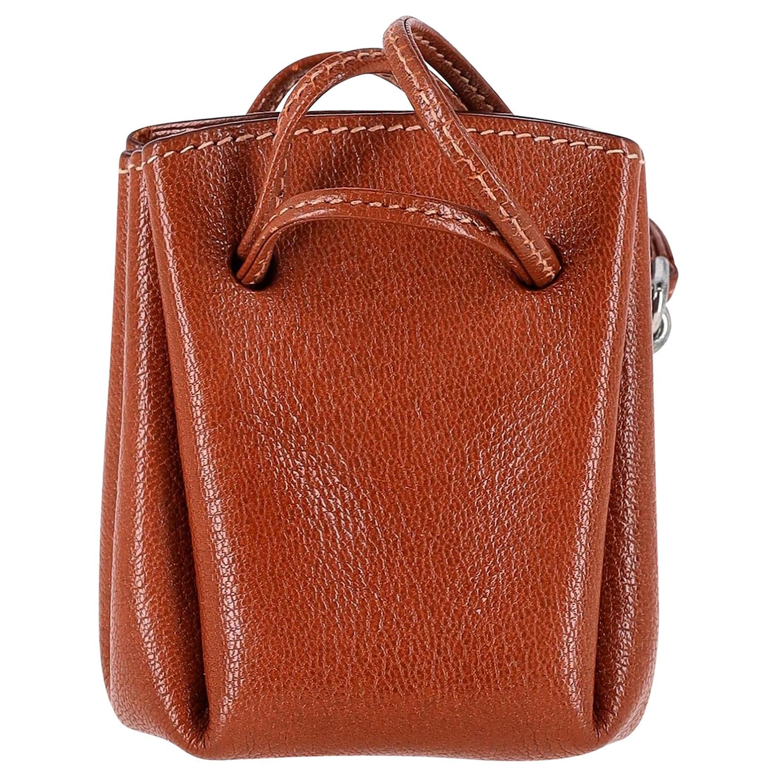 Hermès Hermes Vespa Pouch in Tan Leather Brown Beige ref.989326