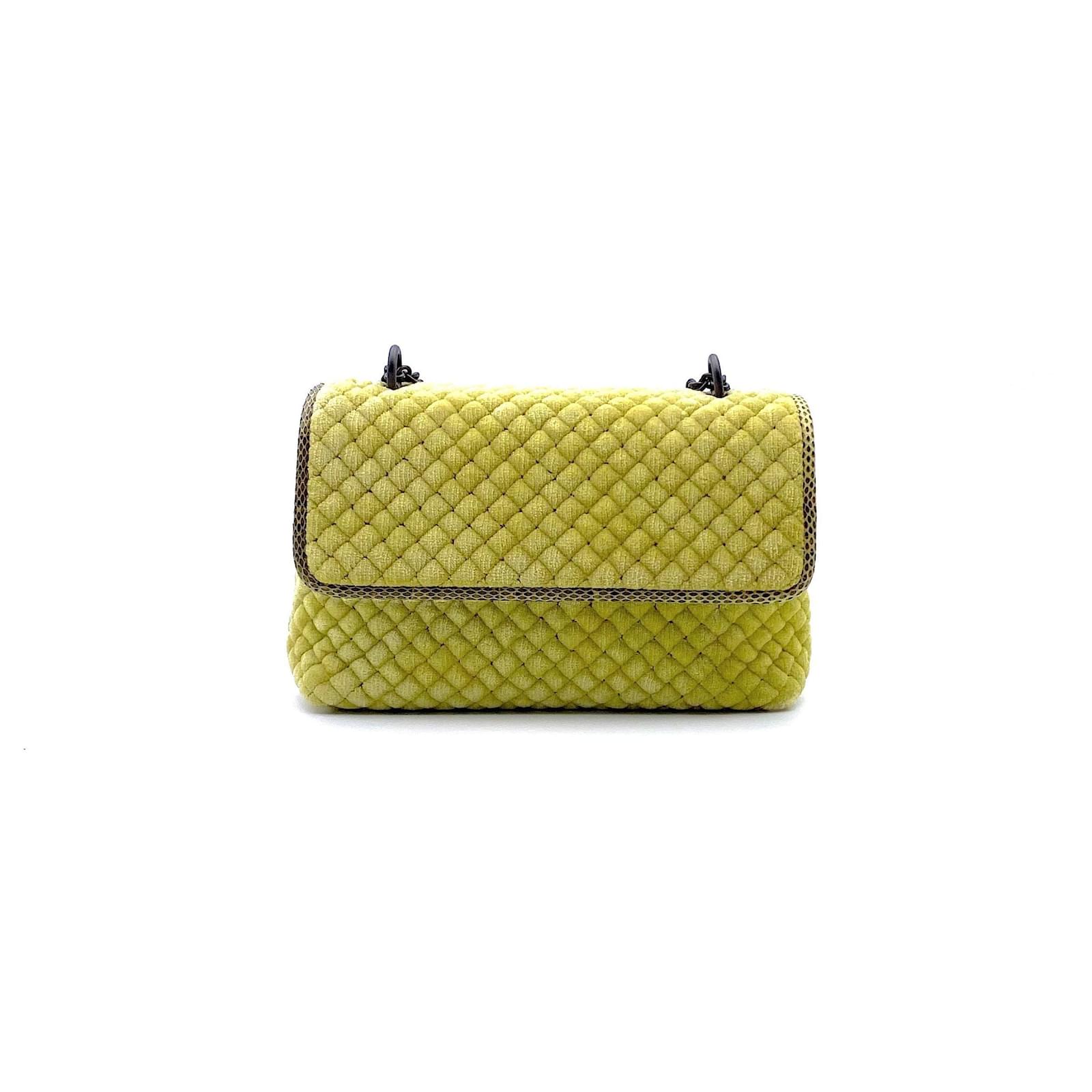 Bottega Veneta Loop Knot Woven Leather Crossbody Bag in Green