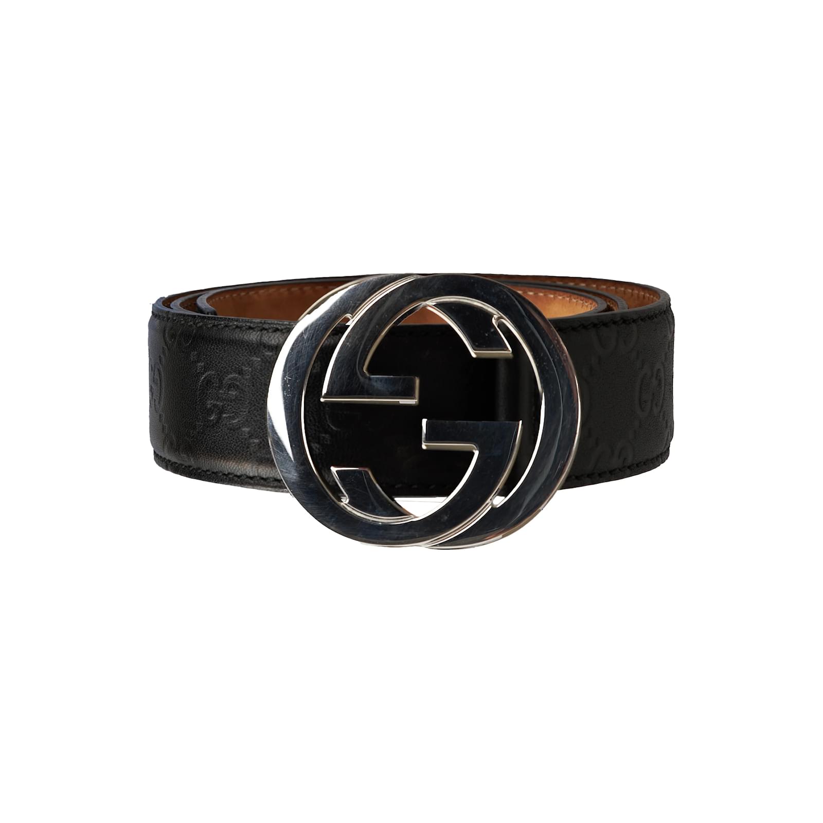 Gucci Belt With Interlocking G Buckle in Black