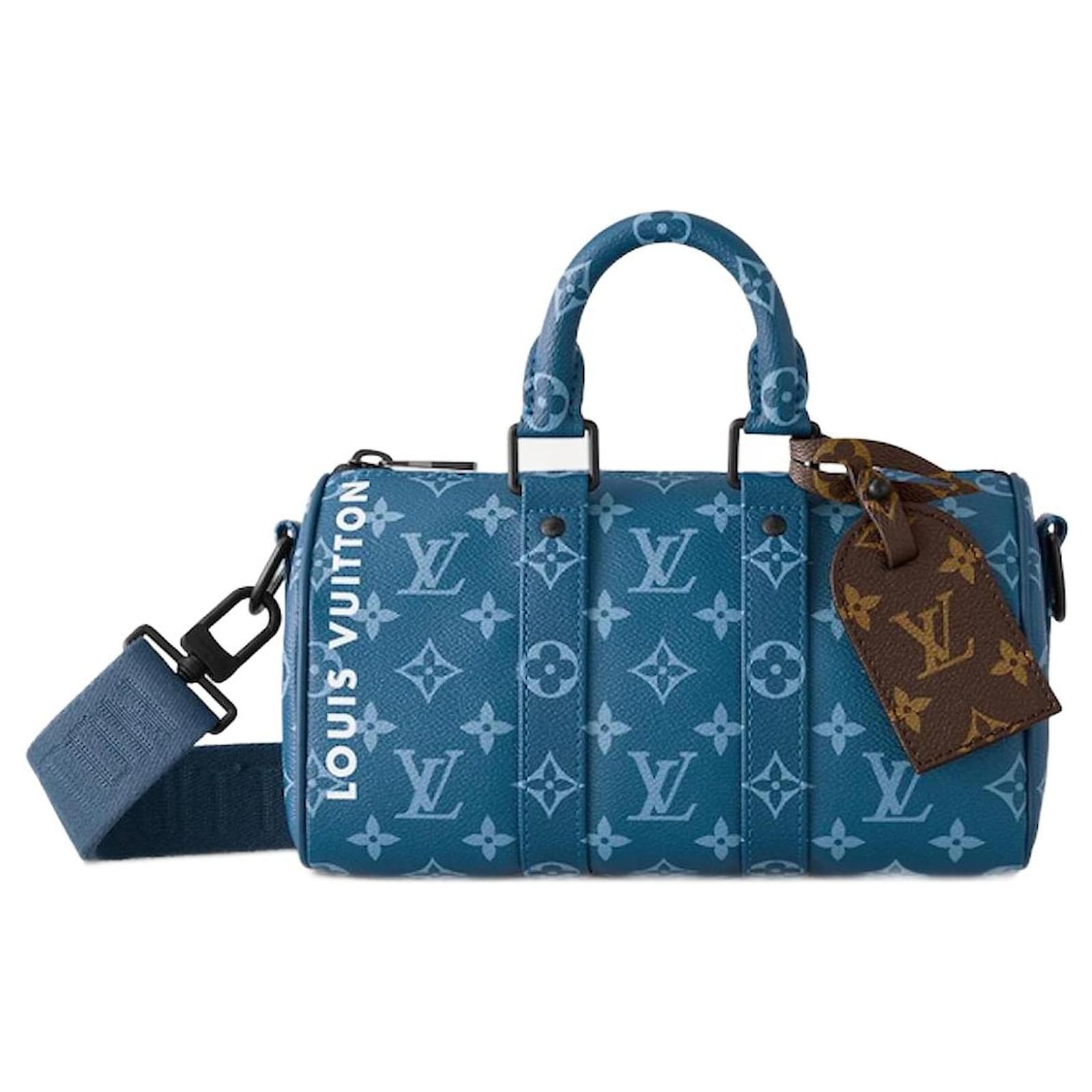 Louis Vuitton LV Keepall 25 Blue monogram Cloth ref.990845 - Joli Closet