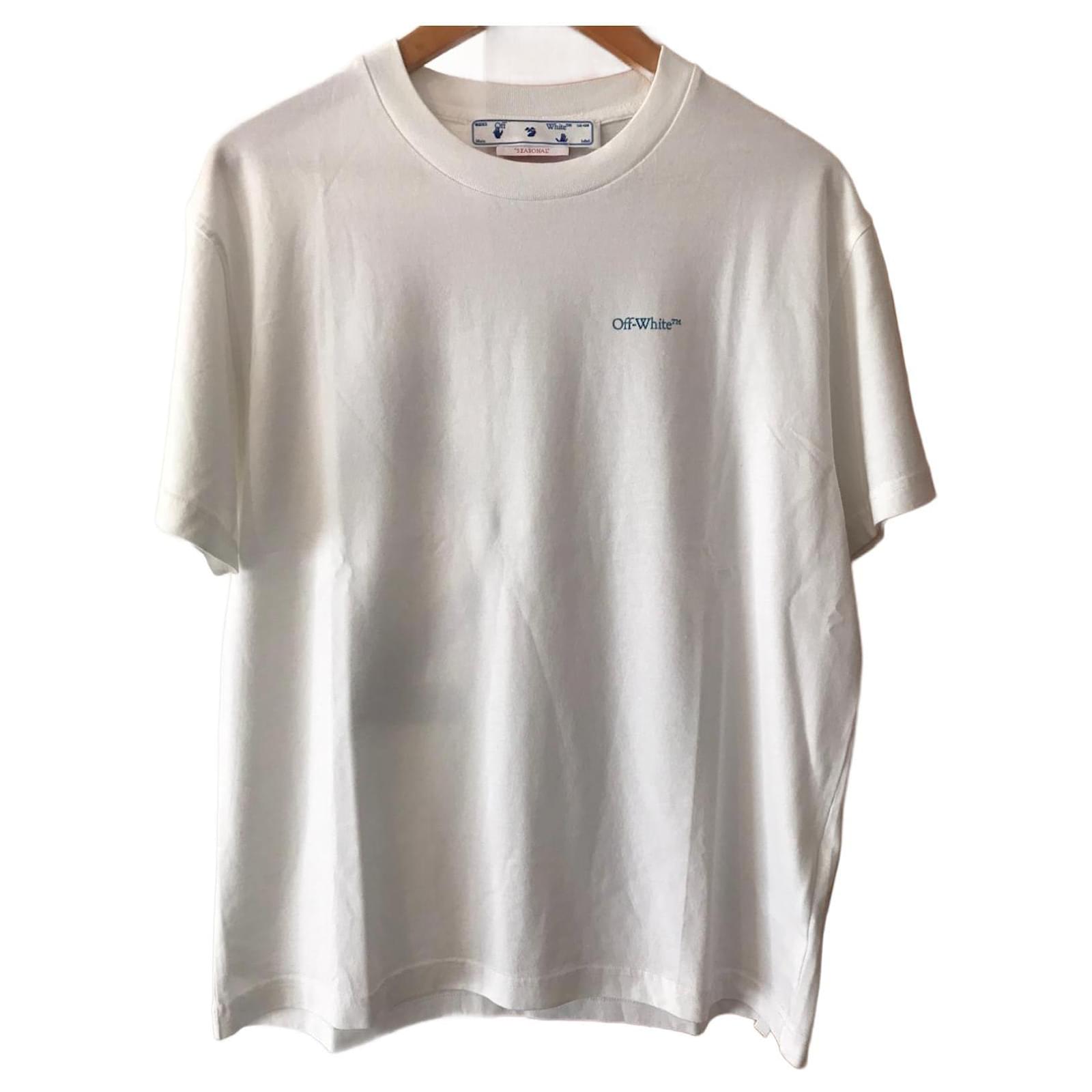 T shirt off outlet white rouge