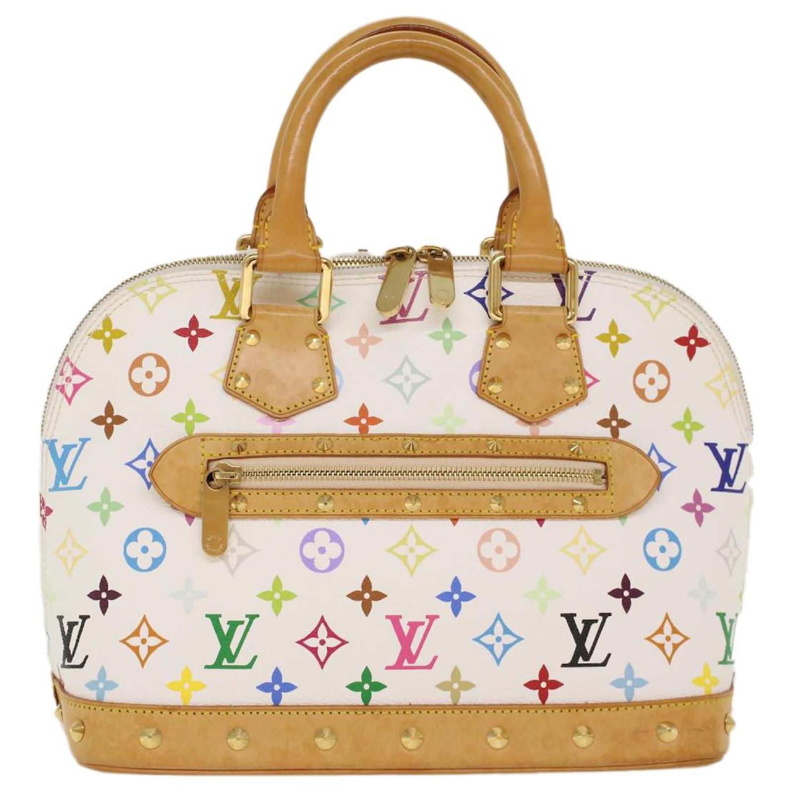 LOUIS VUITTON Monogram Multicolor Alma Hand Bag Black M92646 LV