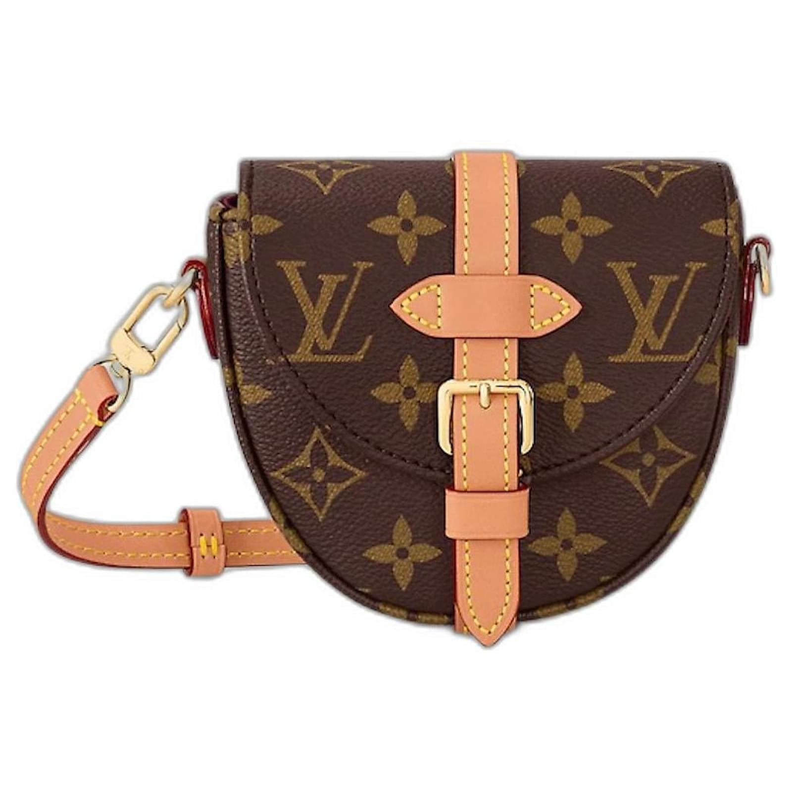 Louis Vuitton Chantilly PM canvas Monogram Brown Leather Cloth ref