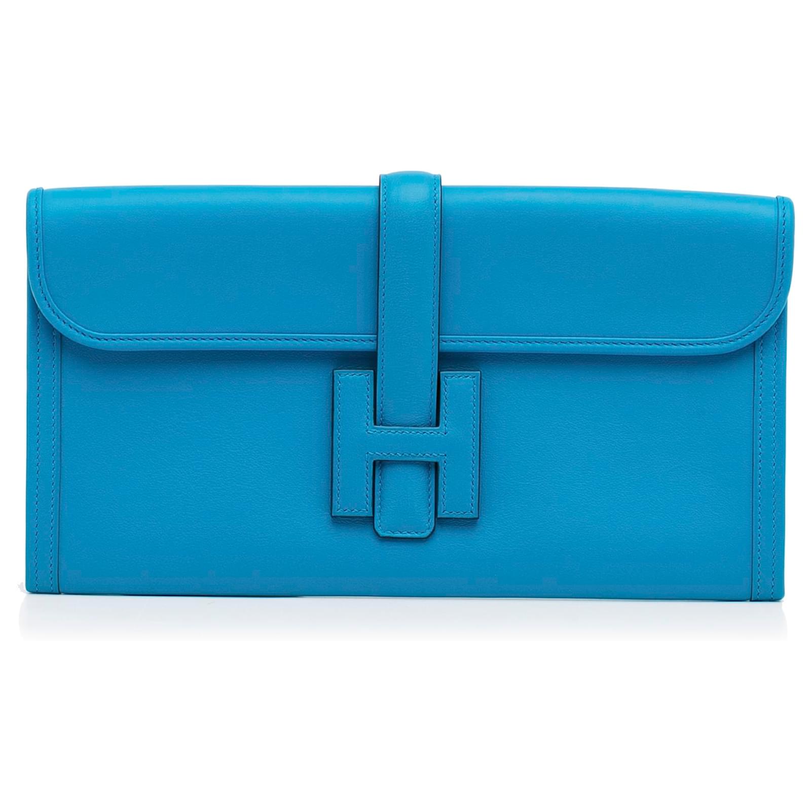 Hermès Hermes Blue Swift Jige Elan 29 Leather Pony-style calfskin  ref.991304 - Joli Closet