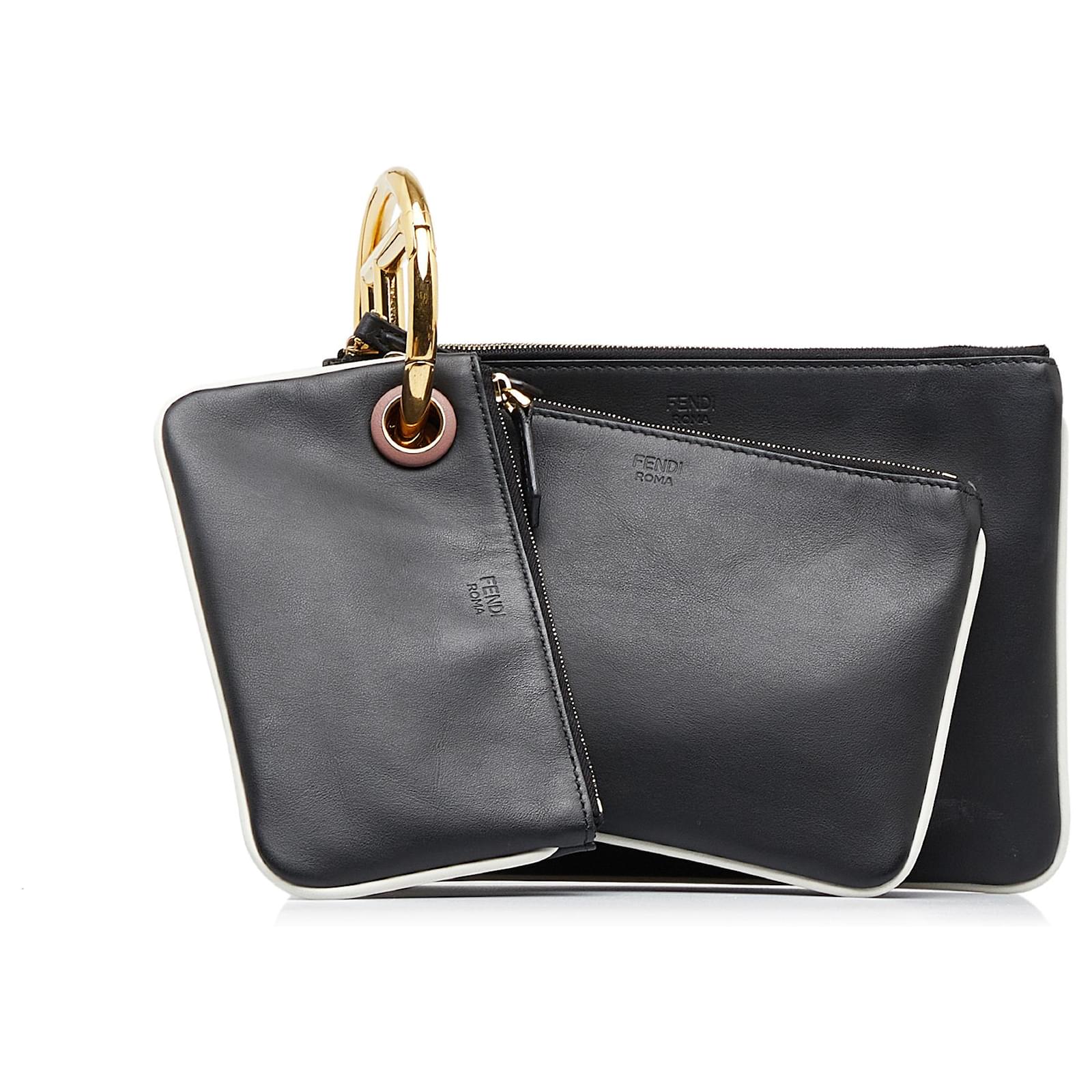 Fendi black clutch bag online