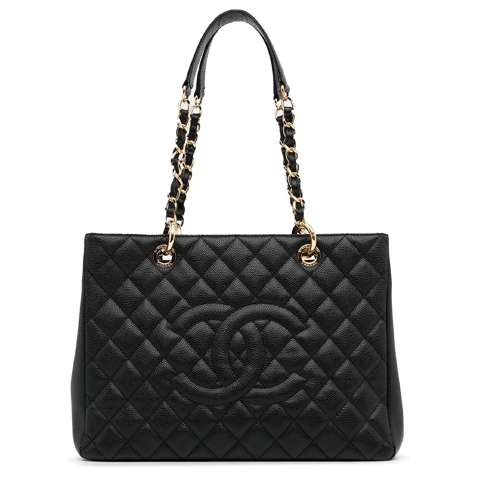 Chanel Black Caviar Grand Shopping Tote Leather ref.991612 - Joli Closet