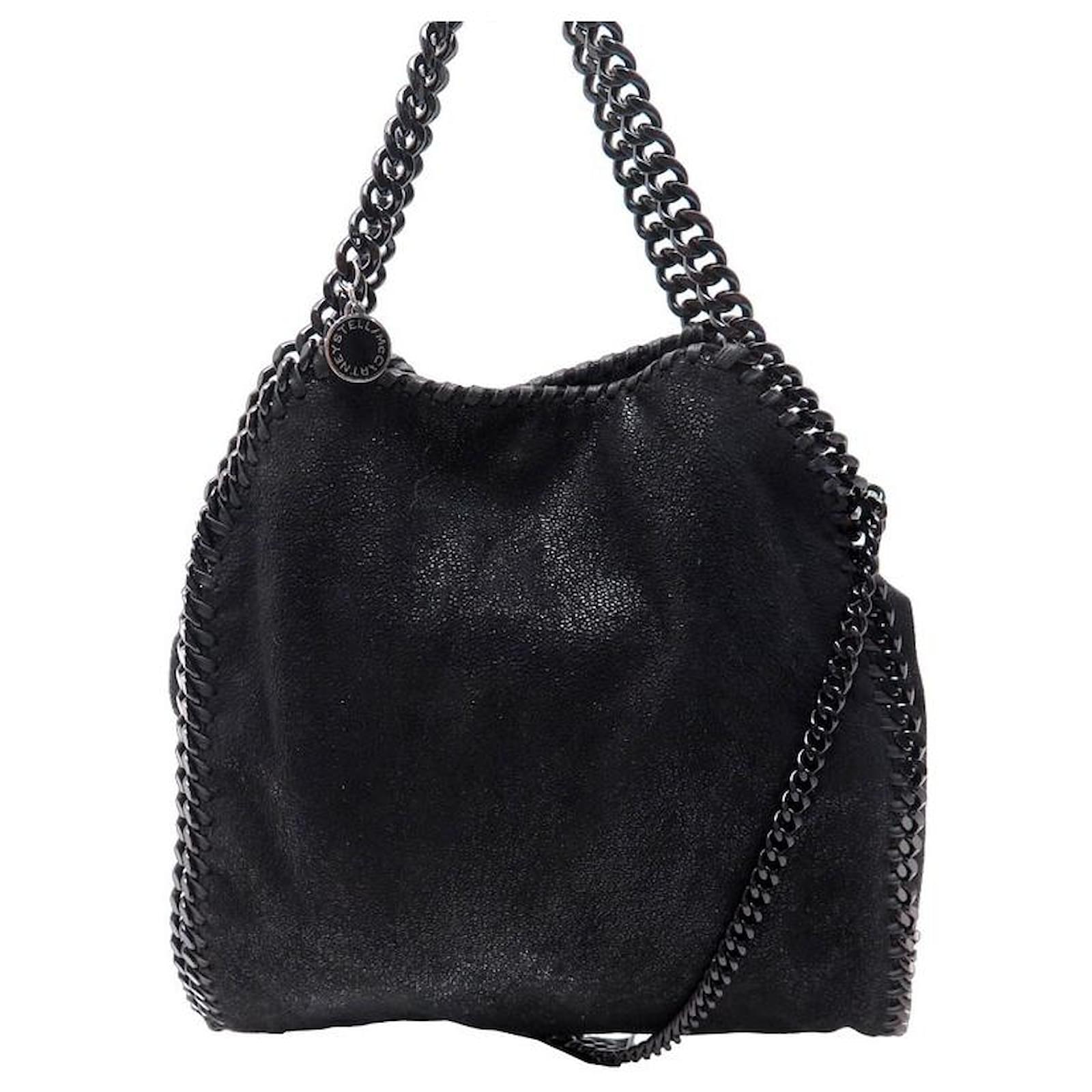 Women Black Falabella Mini Tote Bag