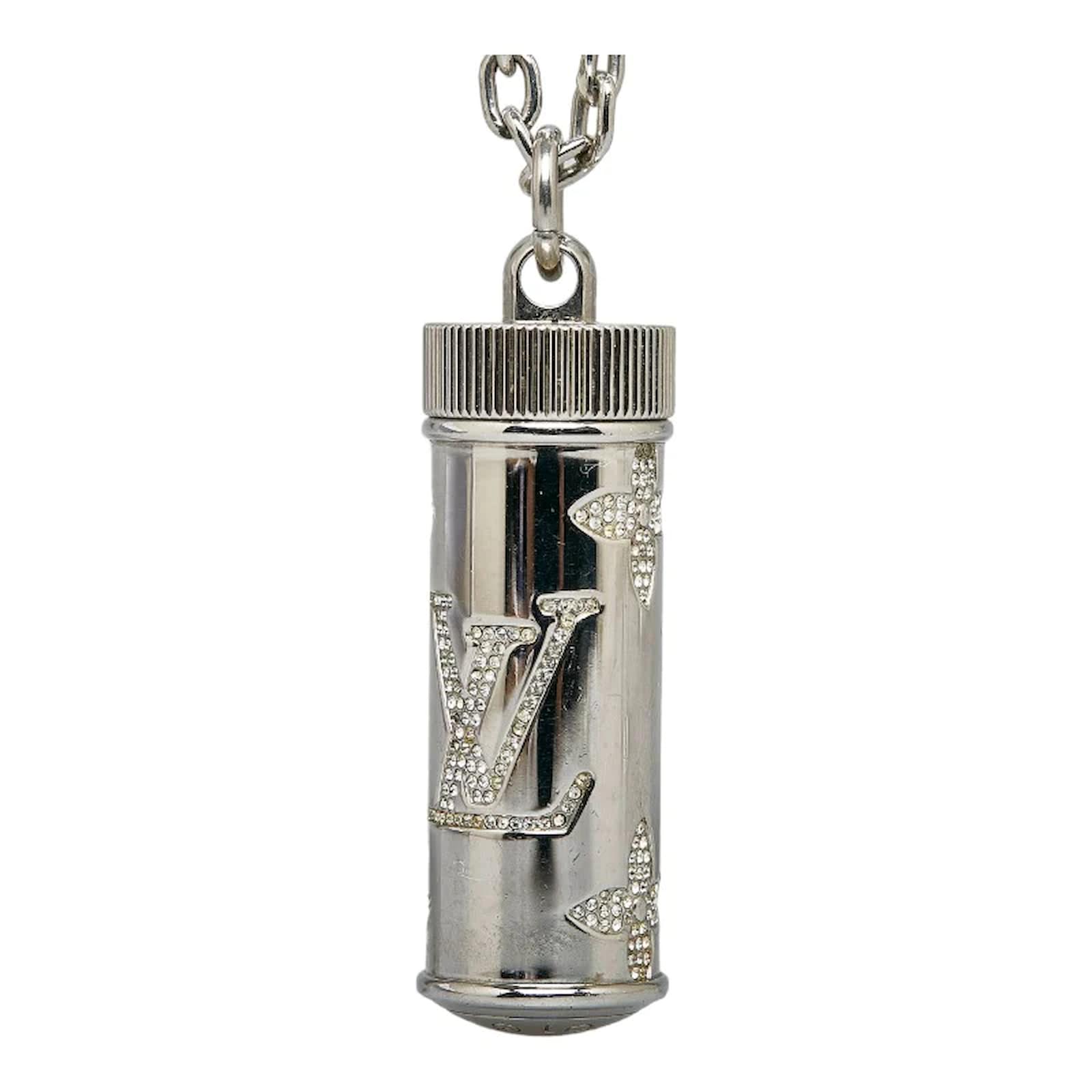 Louis Vuitton Monogram Locket Necklace, Silver