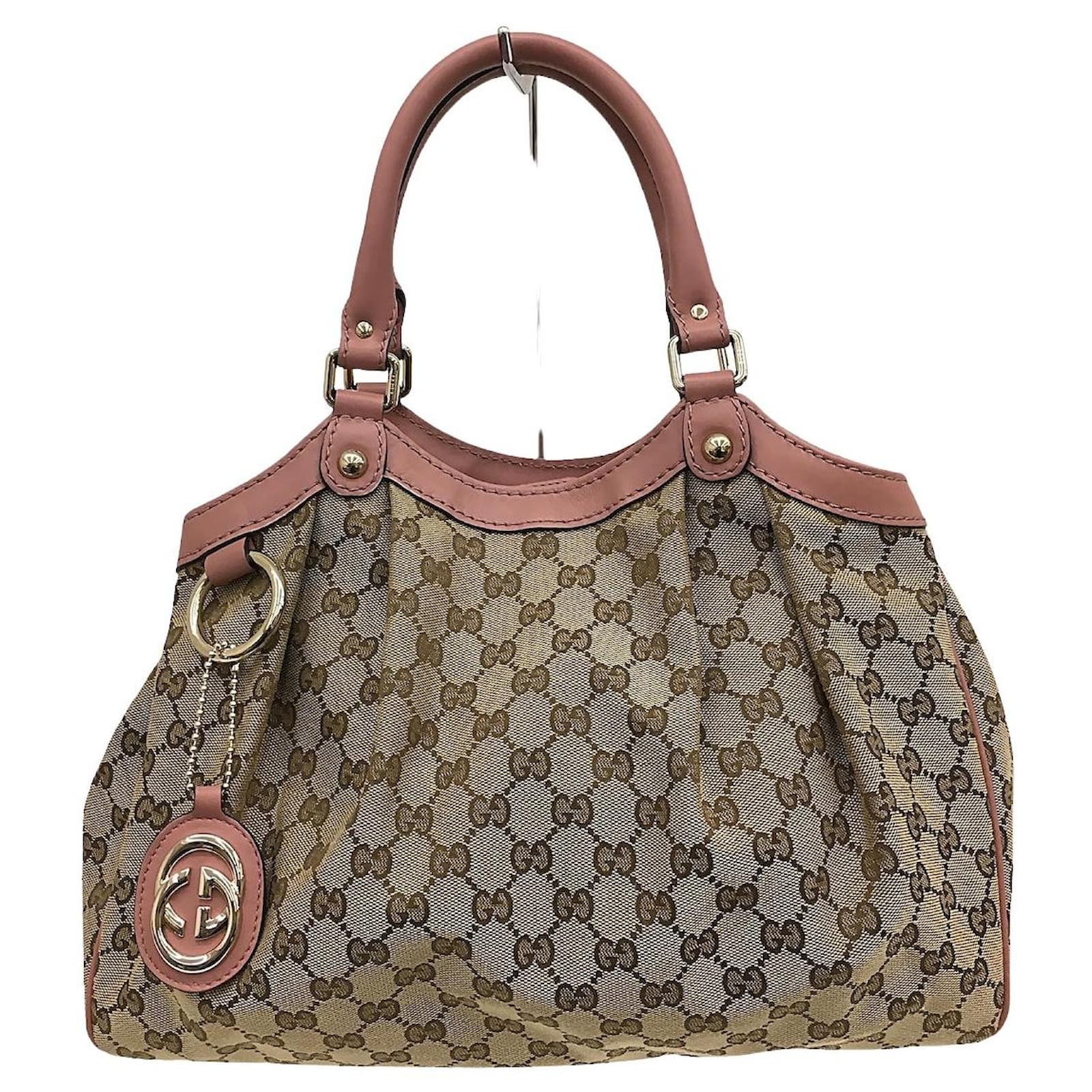 Gucci Beige GG Canvas Medium Jolie Charm Tote Bag 