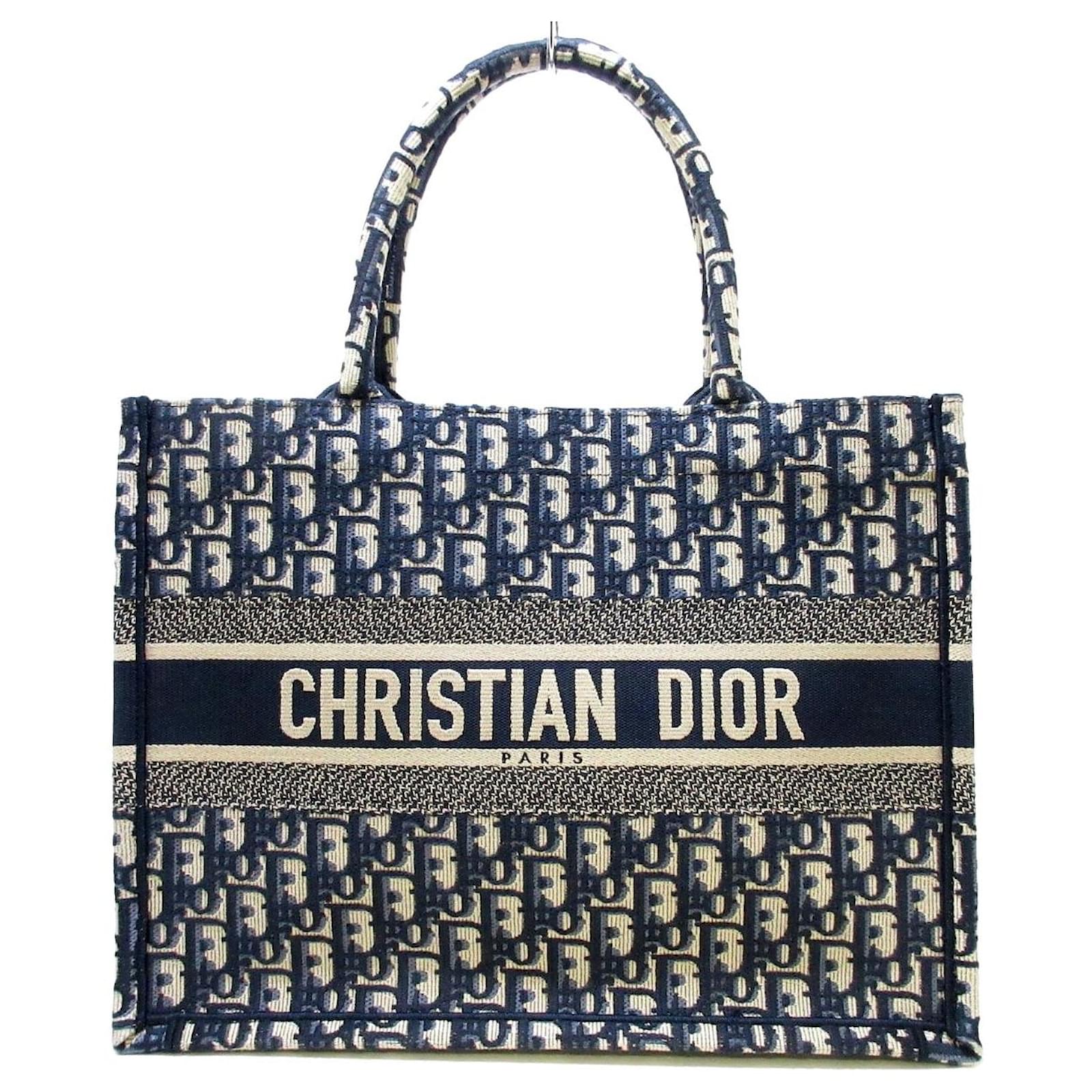 DIOR BOOK TOTE Navy blue Cloth ref.992256 - Joli Closet